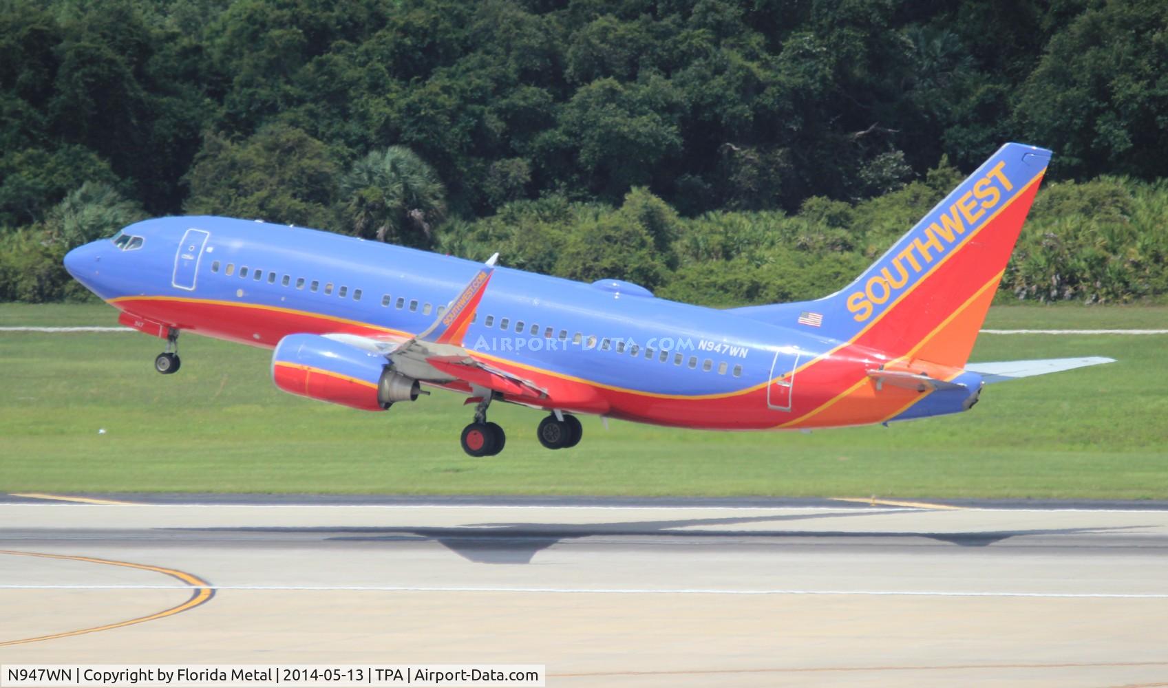N947WN, 2010 Boeing 737-7H4 C/N 36924, Southwest