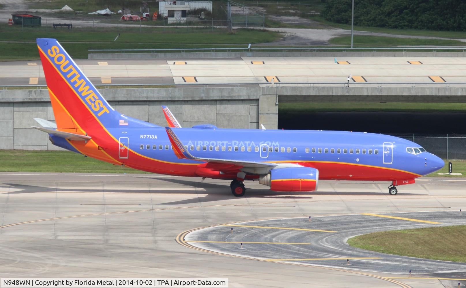 N948WN, 2010 Boeing 737-7H4 C/N 36662, Southwest