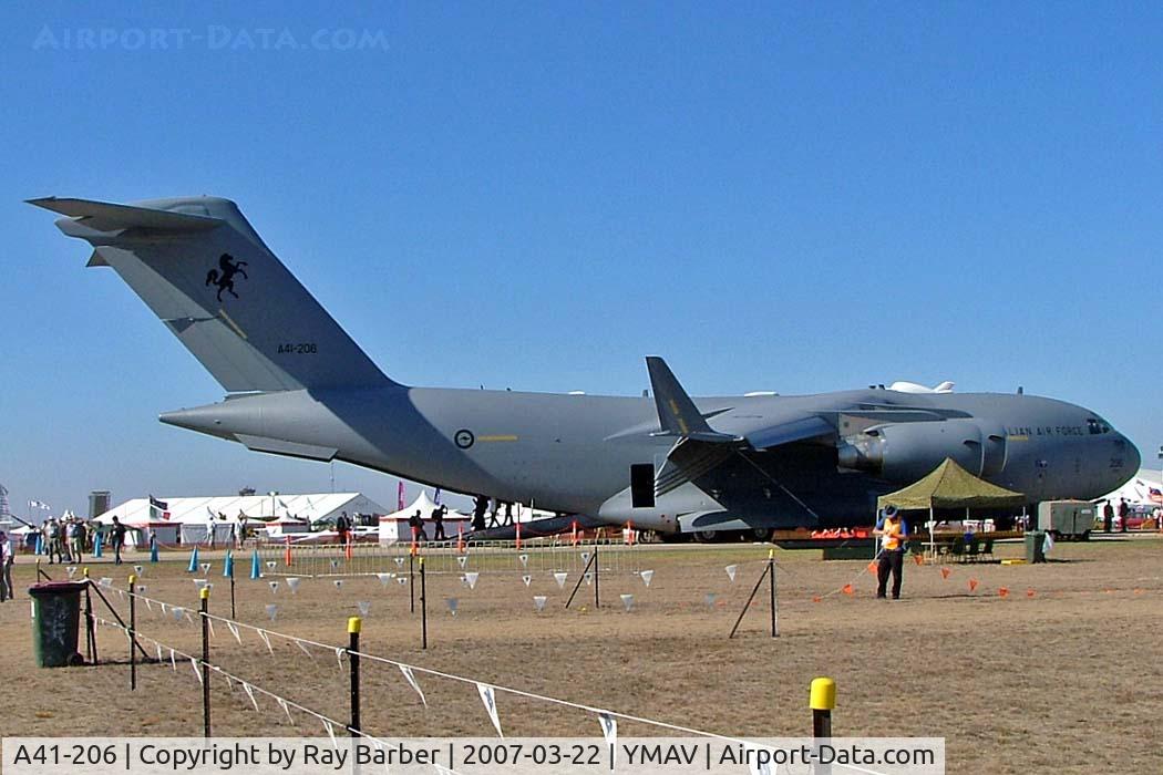 A41-206, 2007 Boeing C-17A Globemaster III C/N F-166/AUS-1, McDonnell-Douglas C-17A Globemaster III [AT-1] (Royal Australian Air Force) Avalon~VH 22/03/2007