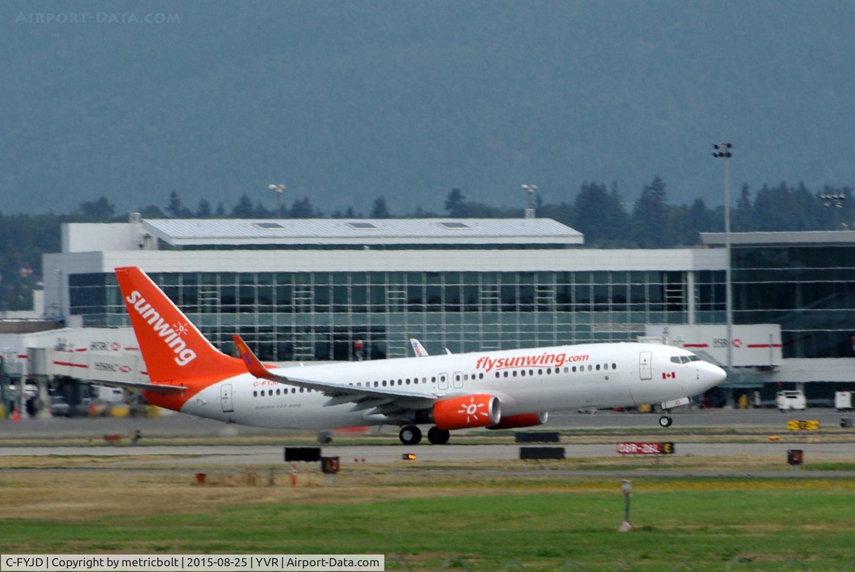 C-FYJD, 2015 Boeing 737-8Q8 C/N 41807, Departure from YVR