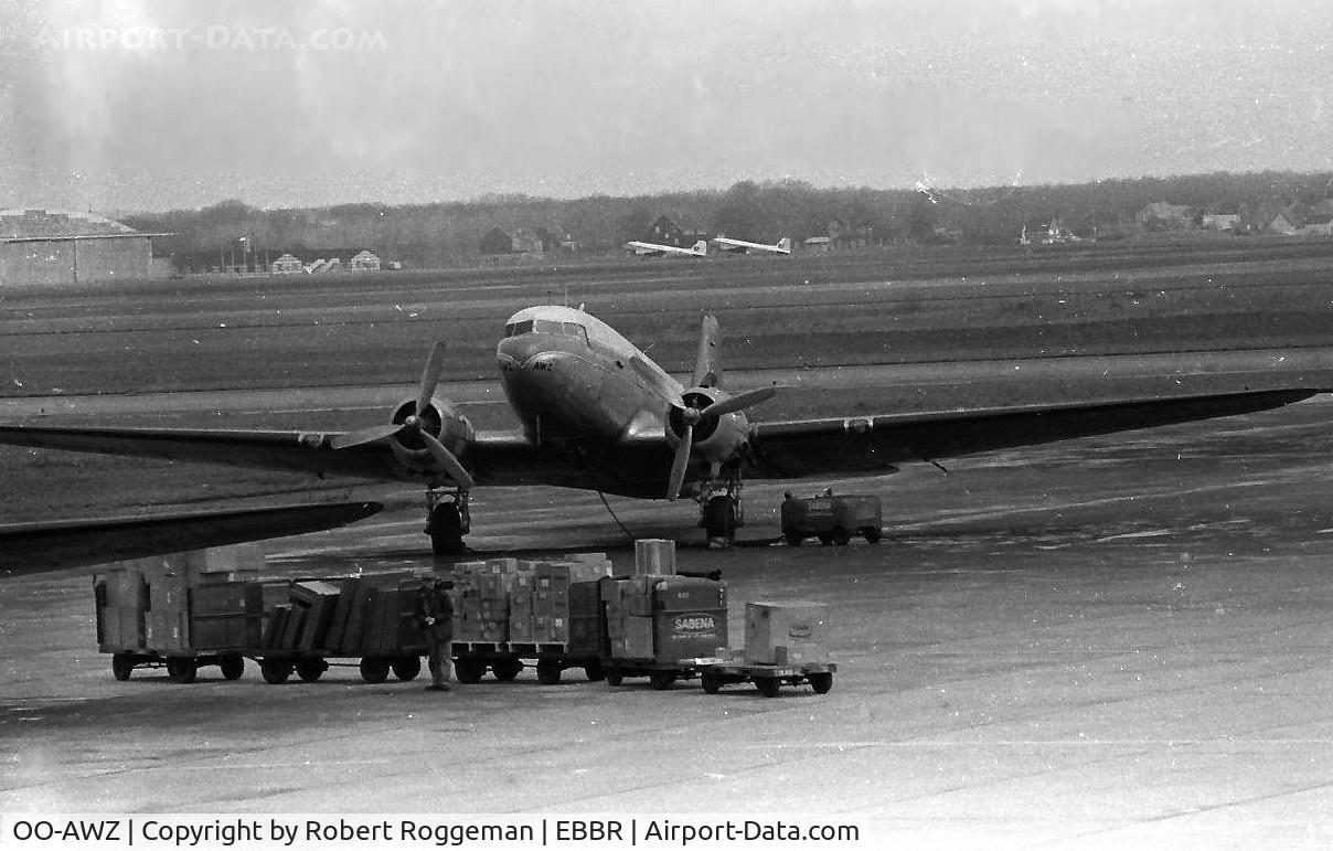 OO-AWZ, Douglas C-47A Skytrain (DC-3) C/N 13847, Mid 1960's.SABENA.