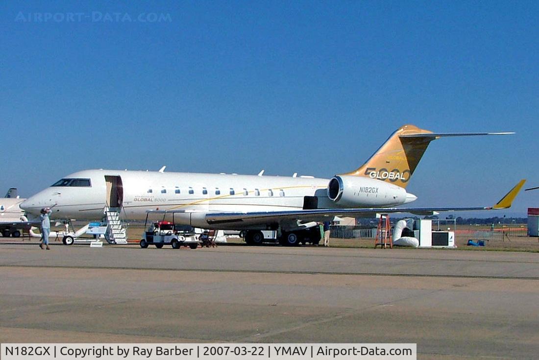 N182GX, 2005 Bombardier BD-700-1A11 Global 5000 C/N 9182, Bombardier BD-700-1A11 Global 5000 [9182] Avalon~VH 22//03/2007. Revised scheme.