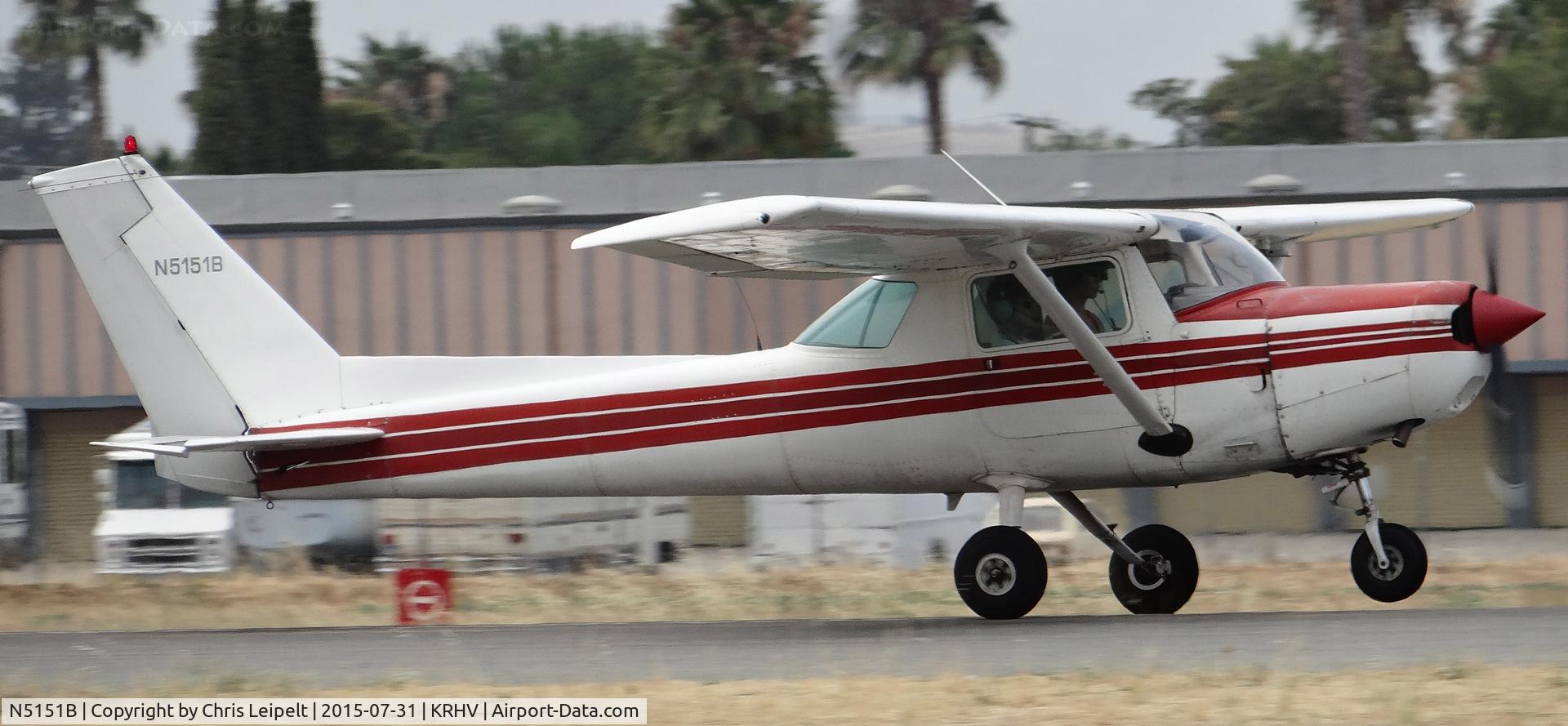 N5151B, 1979 Cessna 152 C/N 15283778, Locally-based 1979 Cessna 152 departing runway 31R at Reid Hillview Airport, San Jose, CA.