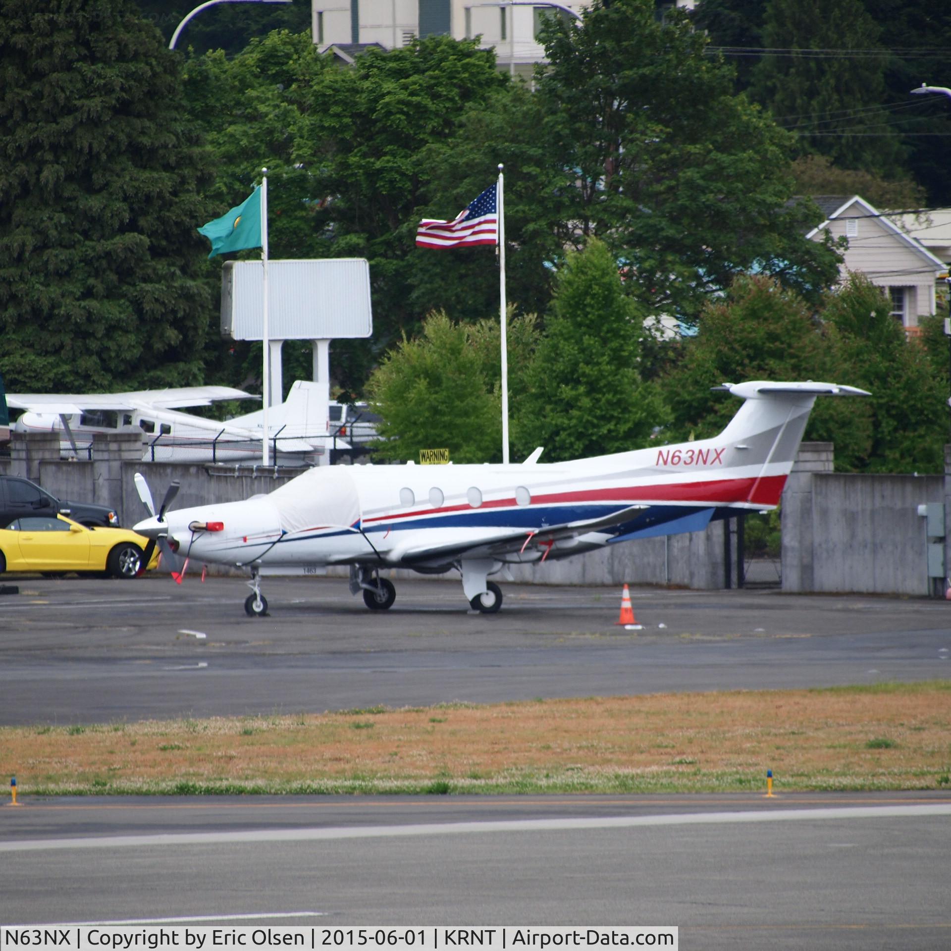 N63NX, 2014 Pilatus PC-12/47E C/N 1463, 2014 Pilatus sitting at the south end of KRNT.