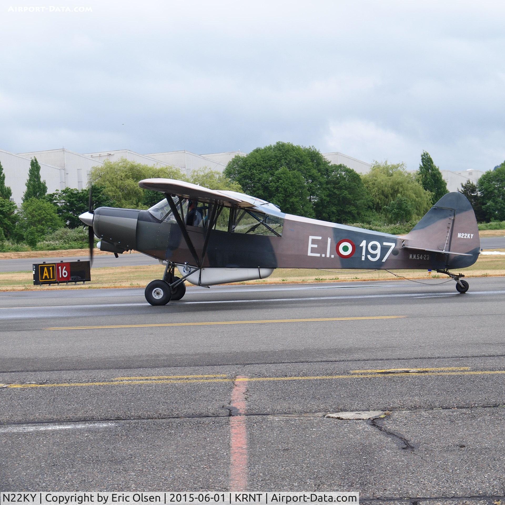 N22KY, Piper L-21B C/N 54-2388, Piper L-21 about to take off and tow a aerial banner.
