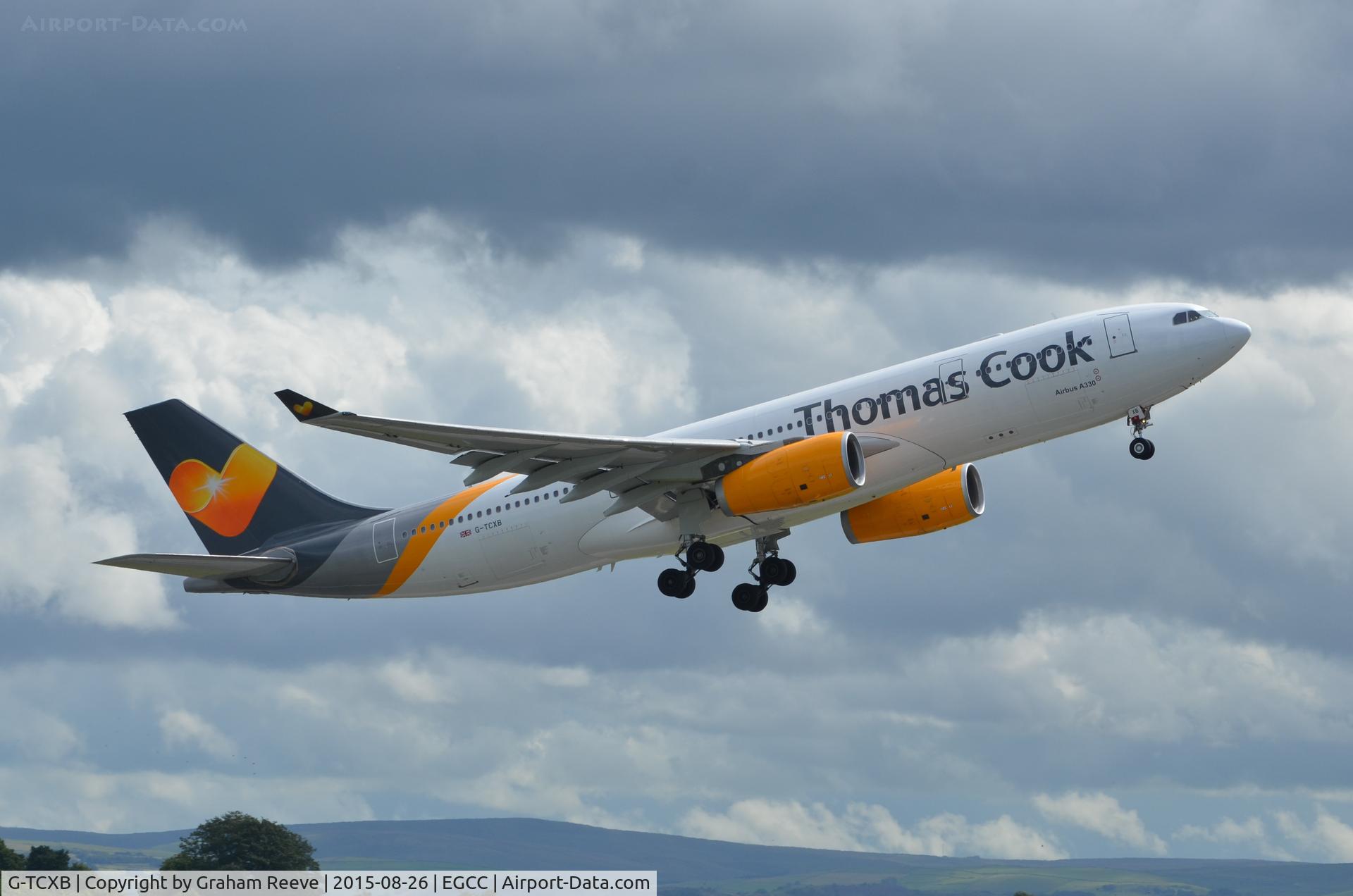 G-TCXB, 2008 Airbus A330-243 C/N 948, Departing from Manchester.
