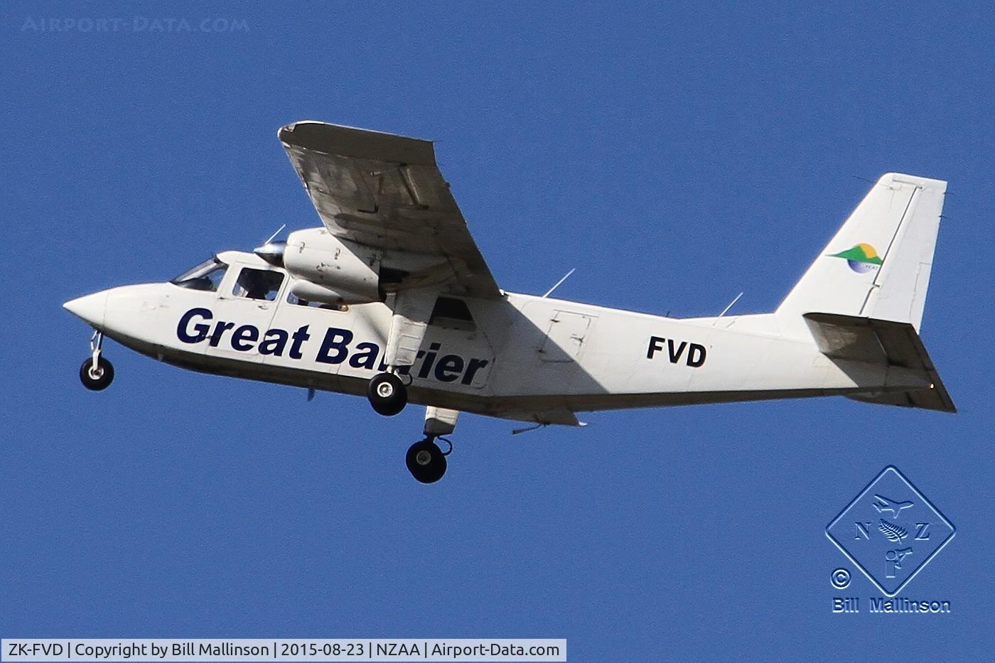 ZK-FVD, 1973 Britten-Norman BN-2A-26 Islander C/N 316, away to the Island