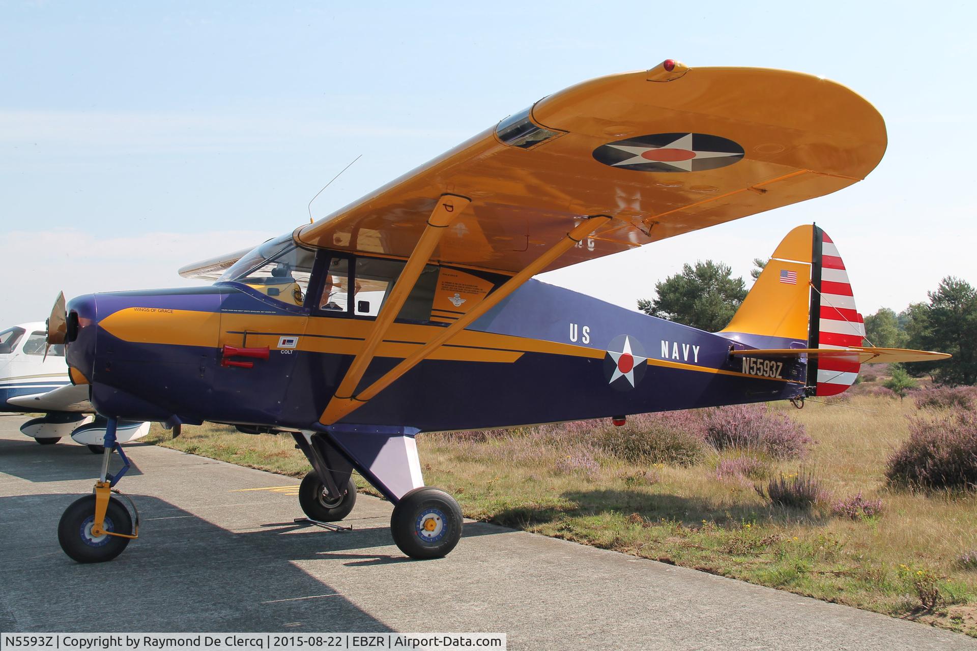 N5593Z, 1962 Piper PA-22-108 Colt C/N 22-9404, Zoersel Fly-in 2015.