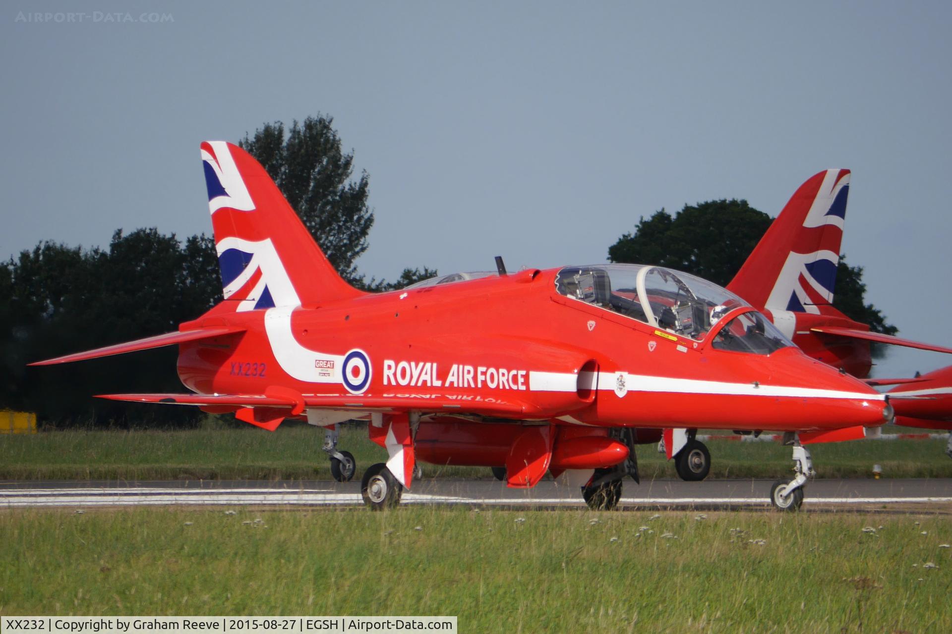 XX232, 1978 Hawker Siddeley Hawk T.1 C/N 068/312068, Just landed at Norwich.