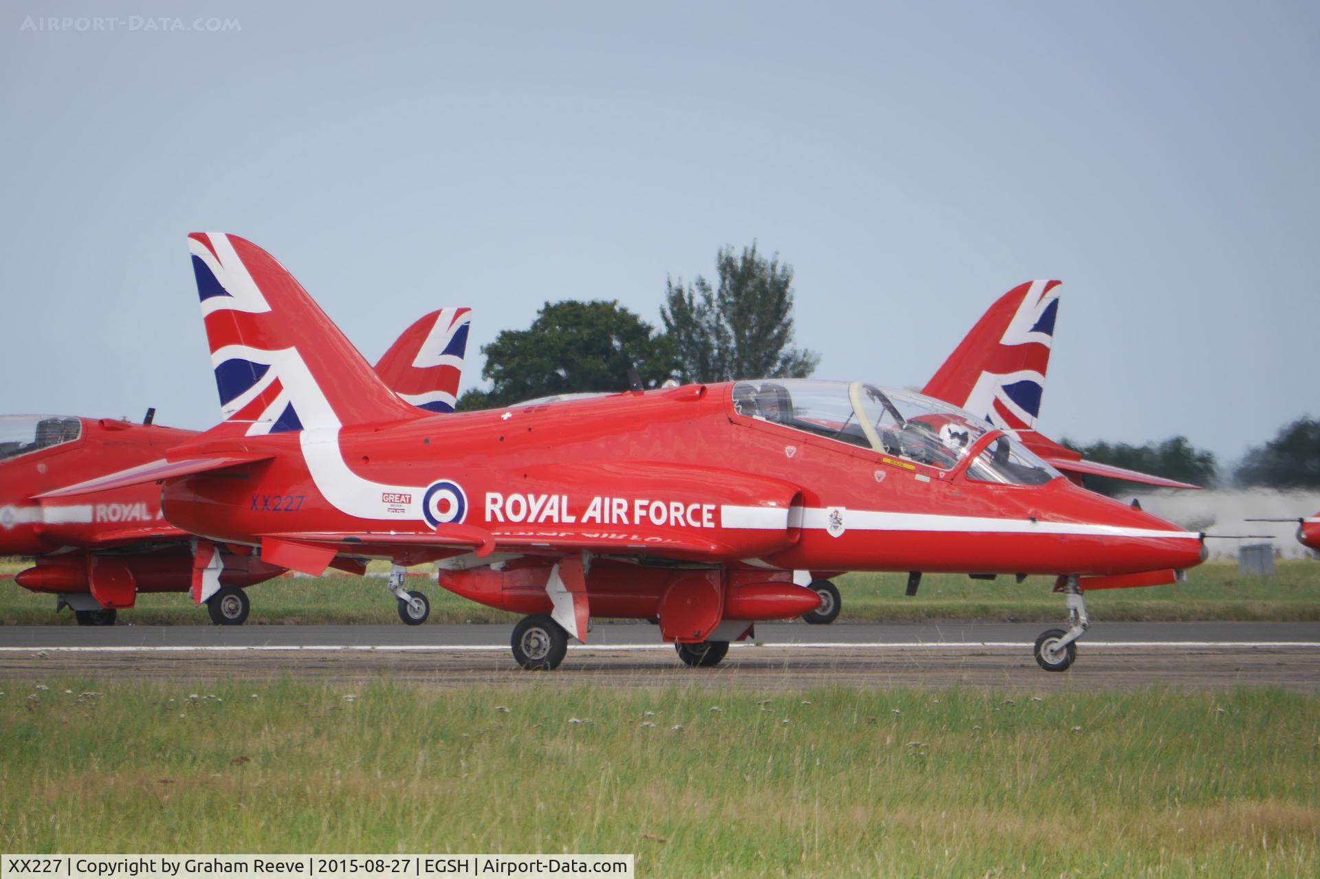XX227, 1978 Hawker Siddeley Hawk T.1A C/N 063/312063, Just landed at Norwich.