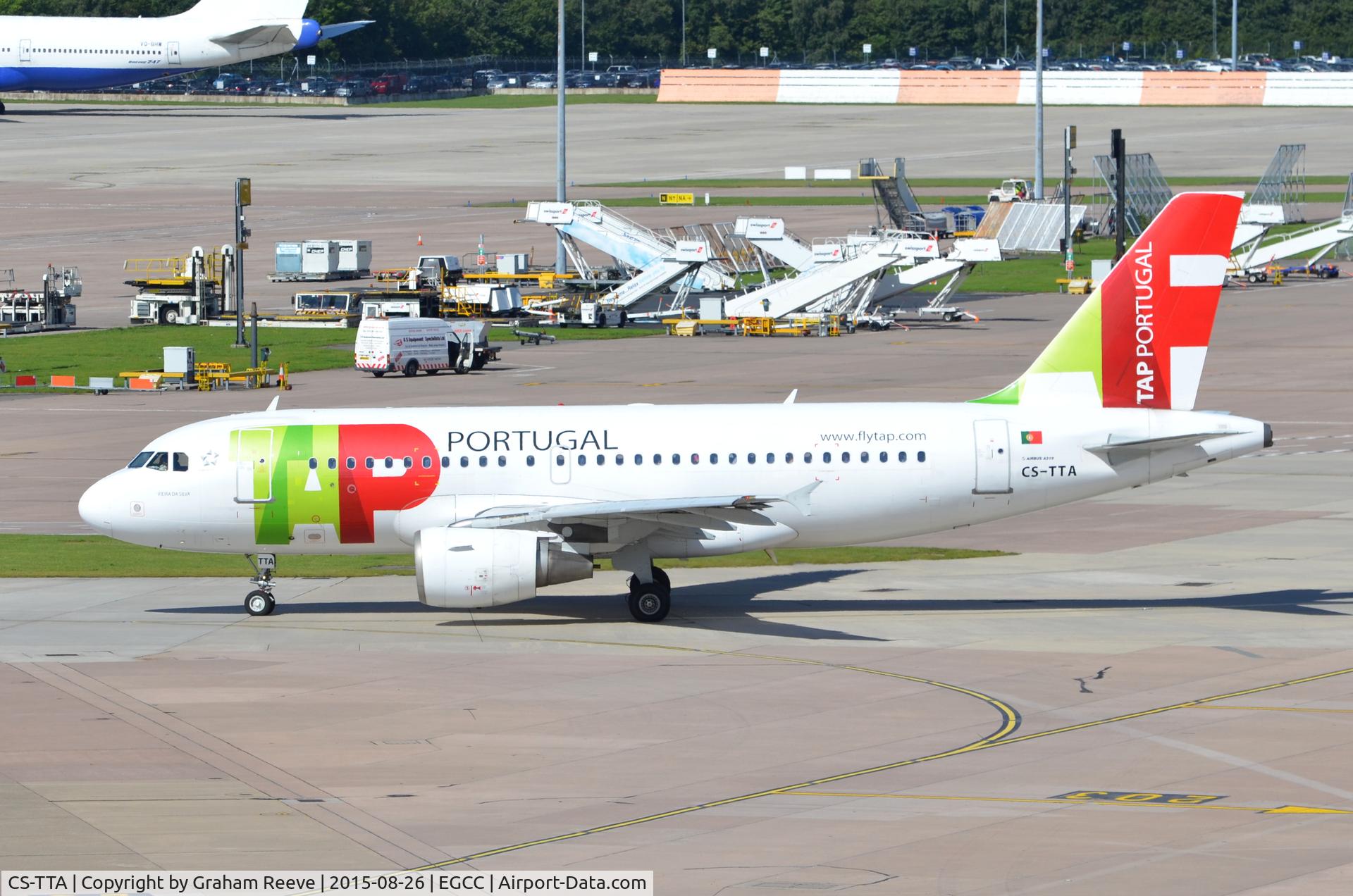 CS-TTA, 1997 Airbus A319-111 C/N 750, Departing from Manchester.