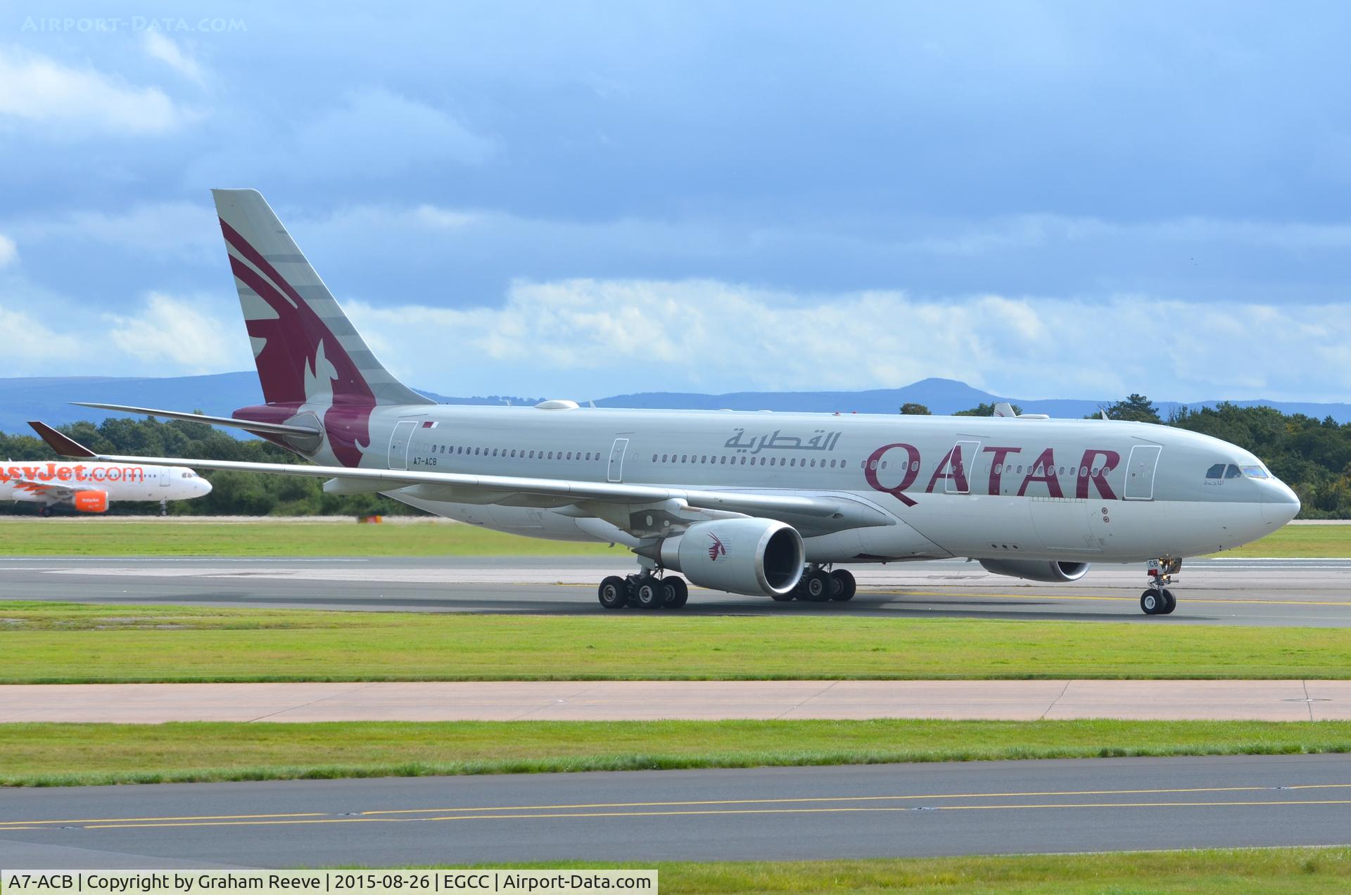 A7-ACB, 2002 Airbus A330-203 C/N 489, Just landed at Norwich.