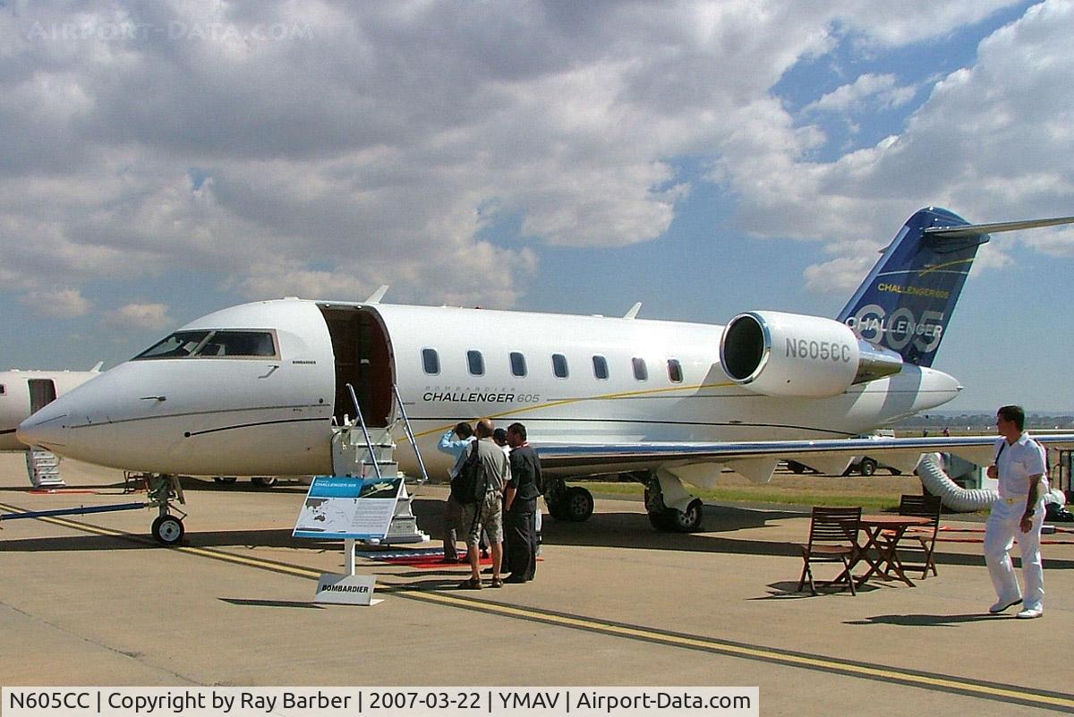 N605CC, 2007 Bombardier Challenger 605 (CL-600-2B16) C/N 5702, Bombardier CL.605 Challenger [5702] Avalon~VH 22/03/2007