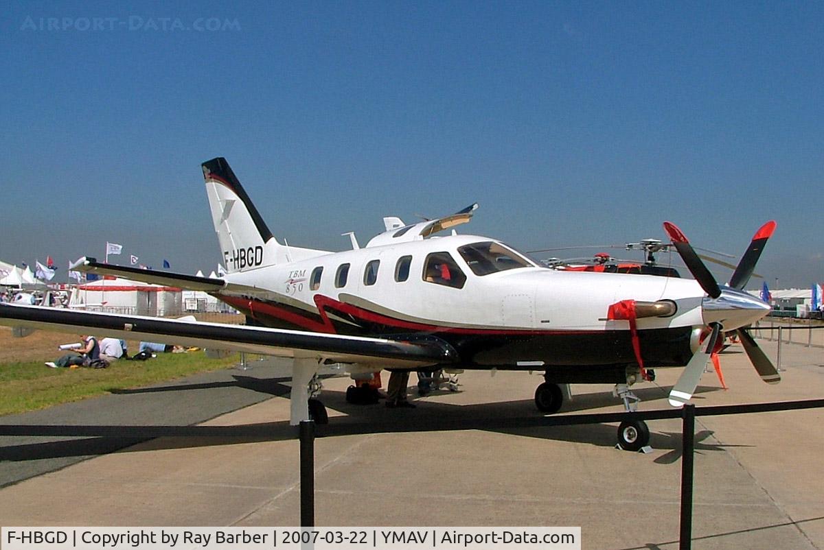 F-HBGD, Socata TBM-850 C/N 389, Socata TBM850 [389] Avalon~VH 22/03/2007
