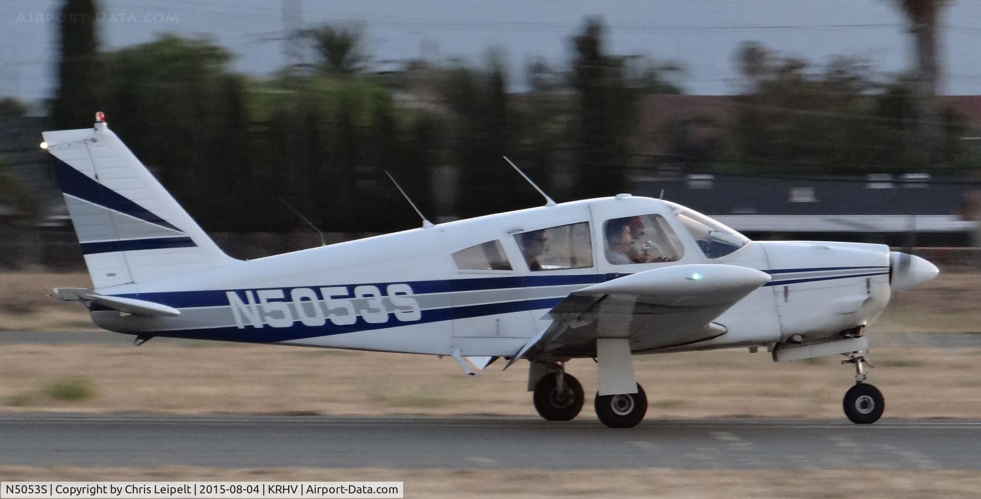N5053S, 1970 Piper PA-28R-200 Cherokee Arrow C/N 28R-35808, Locally-based 1970 Piper Cherokee departing runway 31R at Reid Hillview Airport, San Jose, CA.