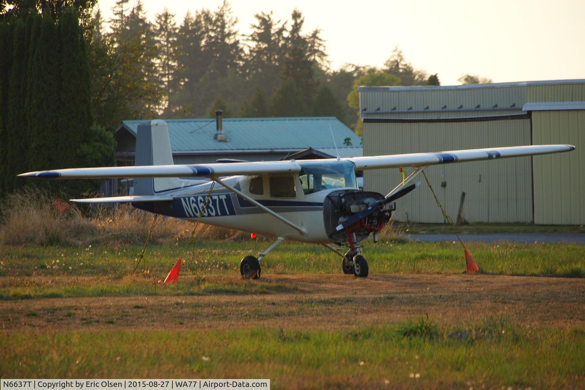 N6637T, Cessna 150A C/N 15059037, Cessna 150 parked at WA77.