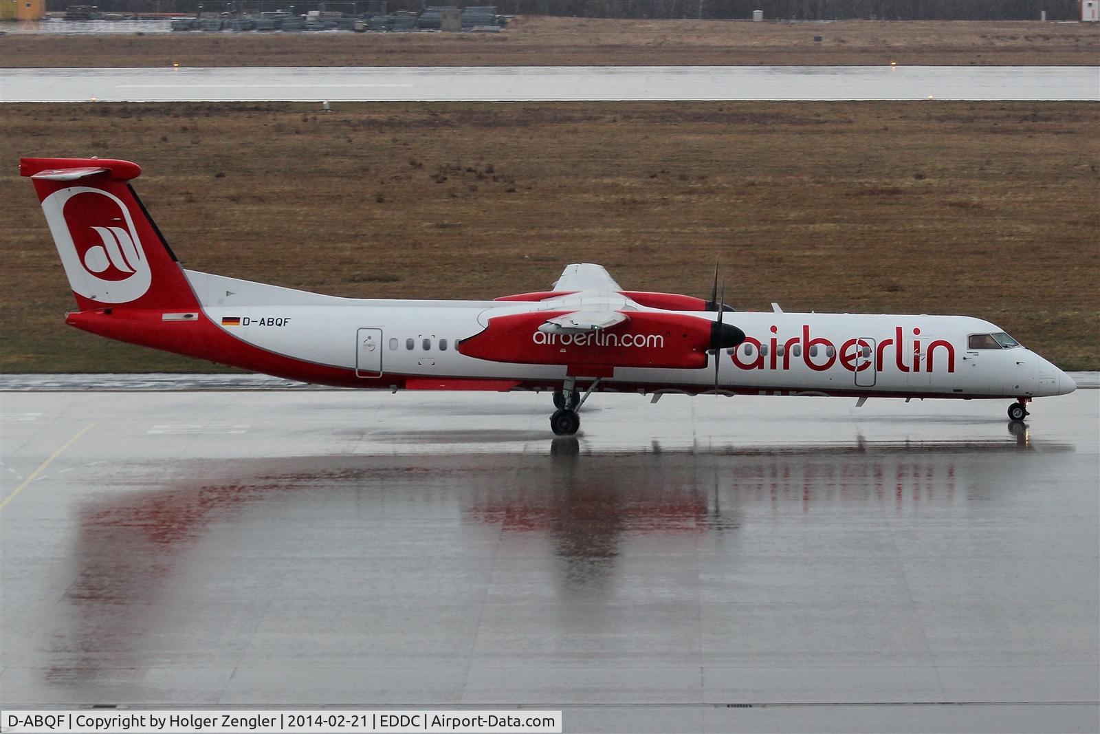 D-ABQF, 2009 De Havilland Canada DHC-8-402Q Dash 8 C/N 4245, On taxi to parking stand.....