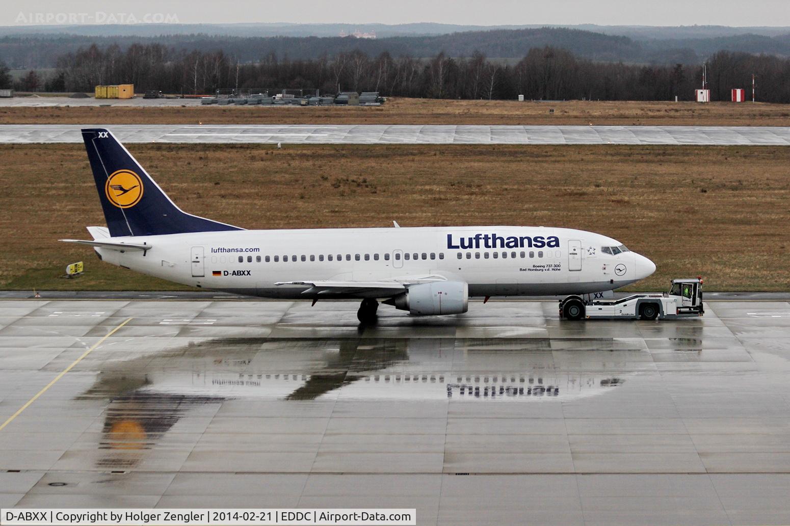 D-ABXX, 1989 Boeing 737-330 C/N 24562, At the end of push back ceremony.....