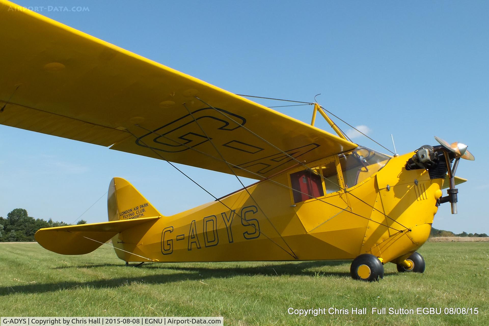 G-ADYS, 1935 Aeronca C-3 C/N A-600, at the Vale of York LAA strut flyin, Full Sutton