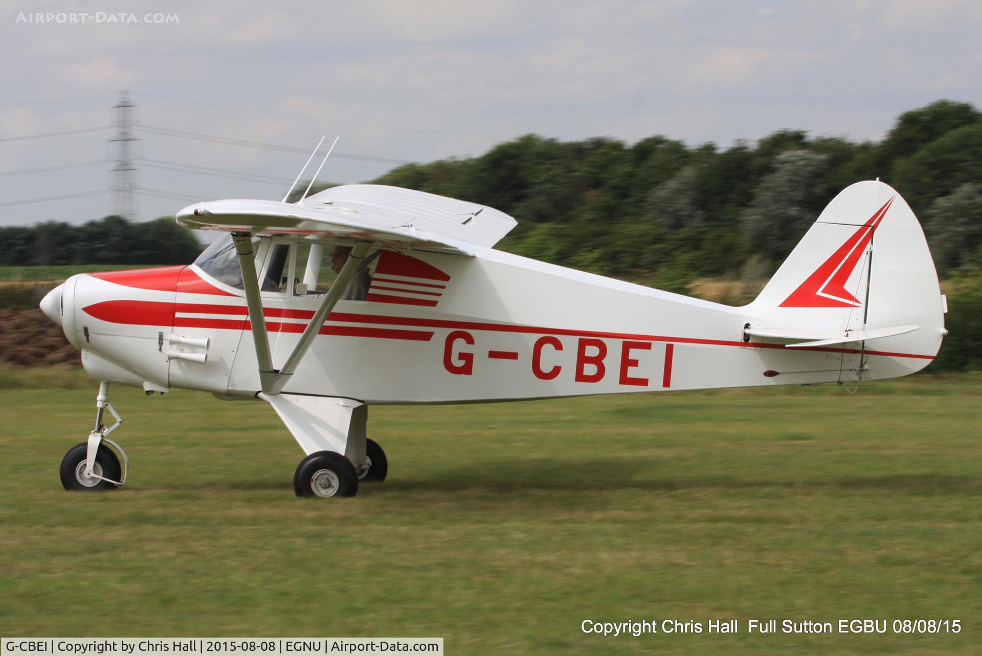 G-CBEI, 1961 Piper PA-22-108 Colt Colt C/N 22-9136, at the Vale of York LAA strut flyin, Full Sutton