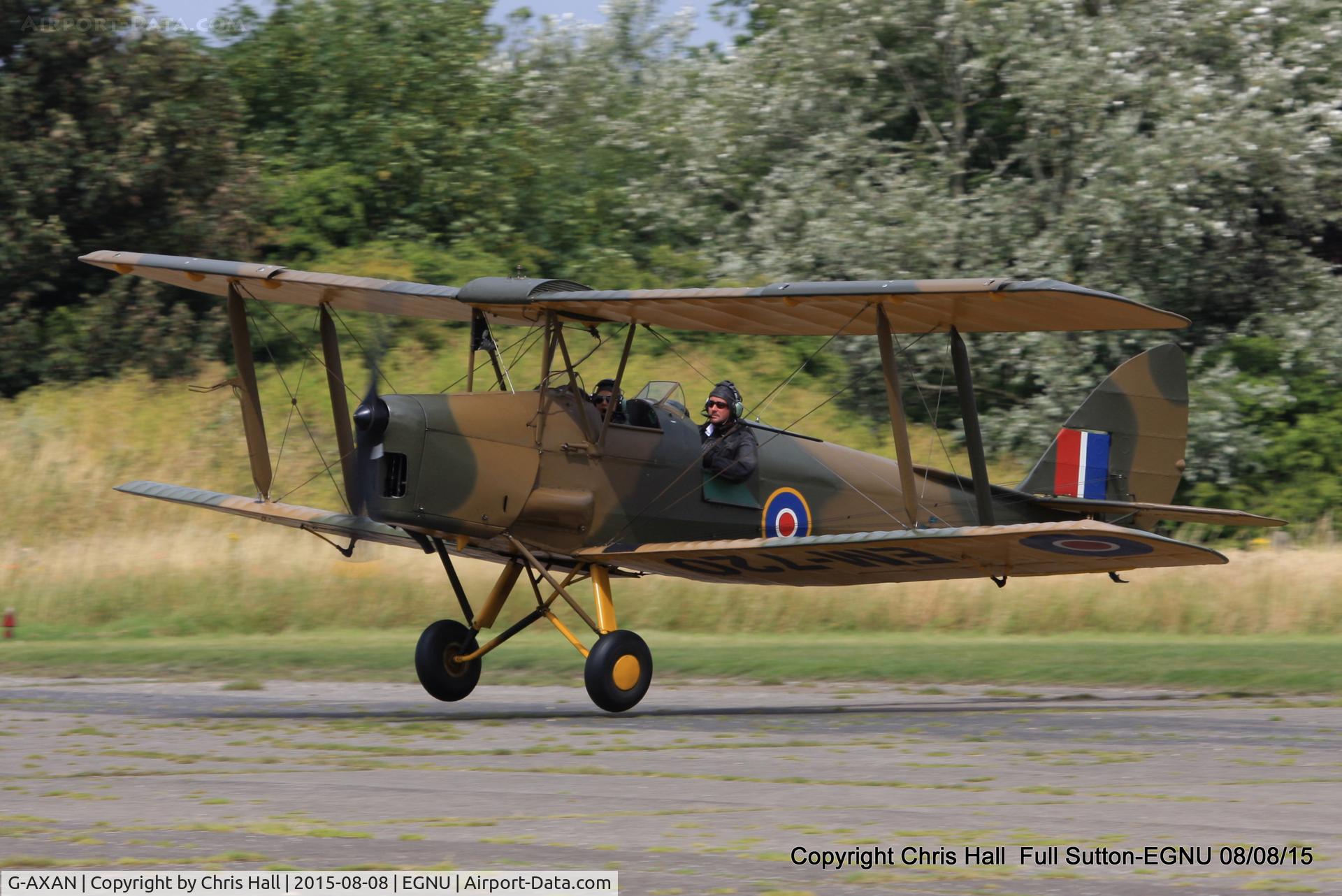 G-AXAN, 1943 De Havilland DH-82A Tiger Moth II C/N 85951, at the Vale of York LAA strut flyin, Full Sutton