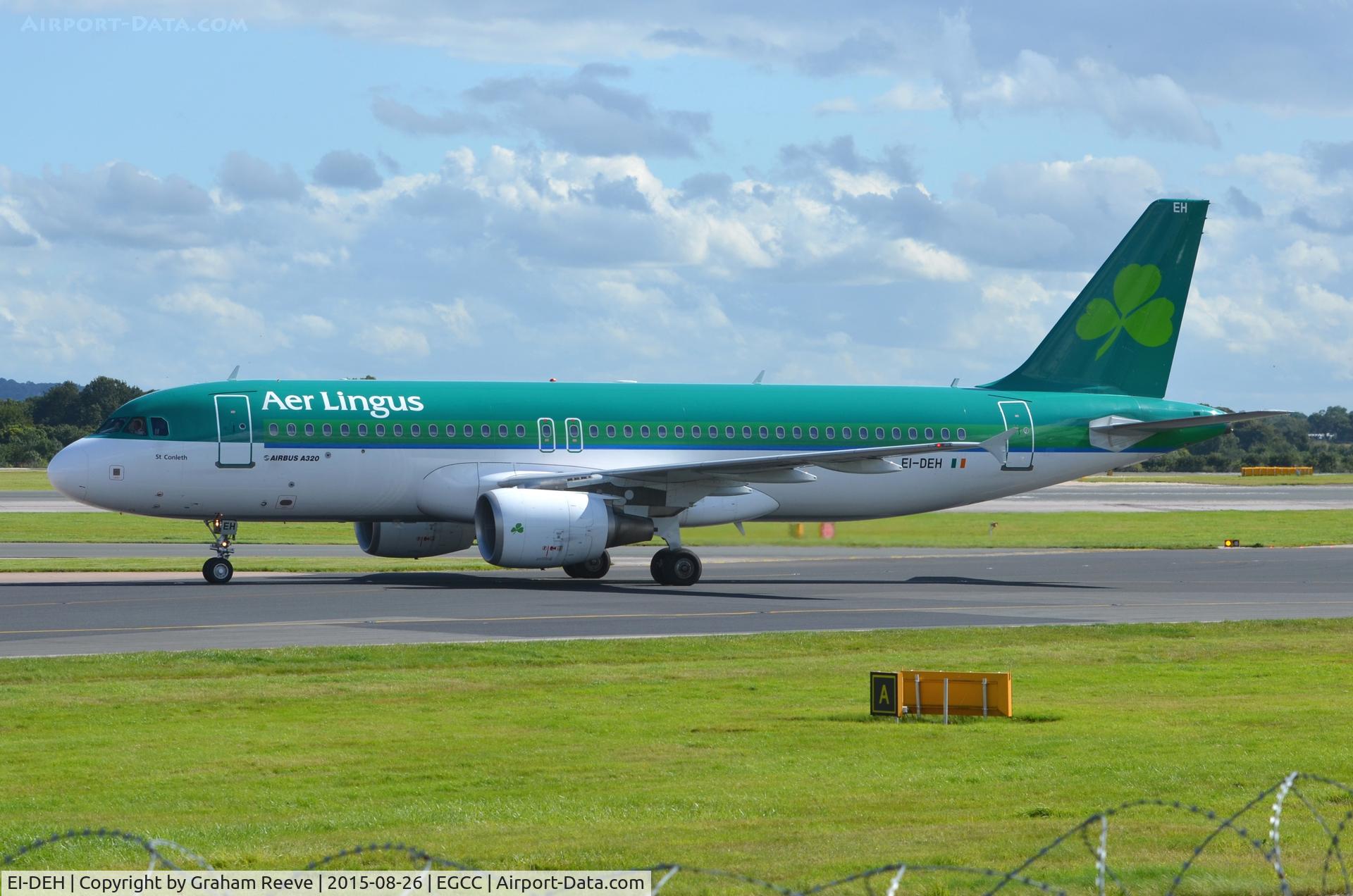 EI-DEH, 2004 Airbus A320-214 C/N 2294, Just landed at Manchester.