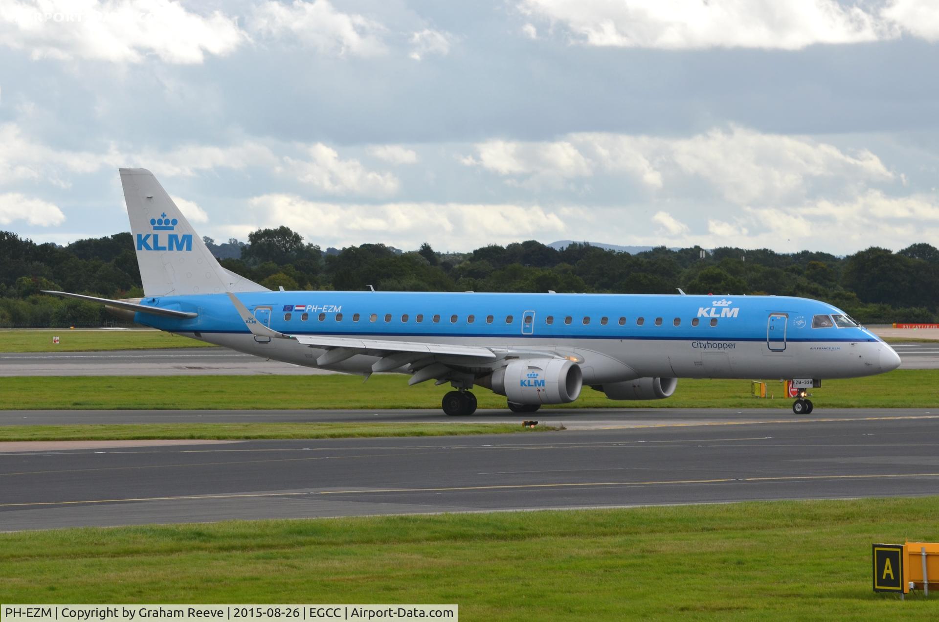 PH-EZM, 2010 Embraer 190LR (ERJ-190-100LR) C/N 19000338, Just landed at Manchester.