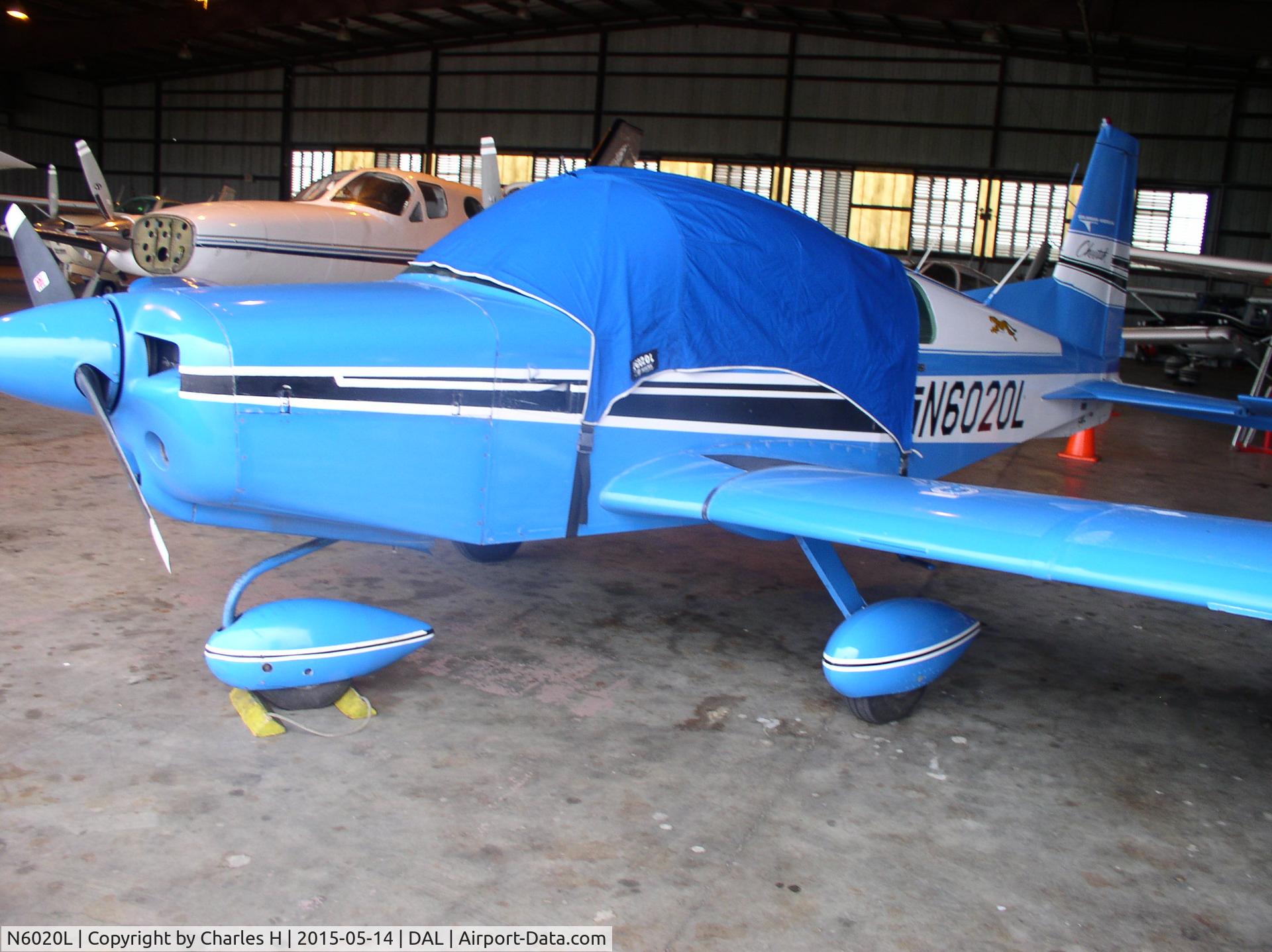 N6020L, 1972 American AA-5 C/N AA5-0120, In the hanger