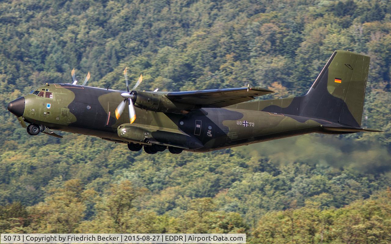 50 73, Transall C-160D C/N D110, departure from Saarbrücken