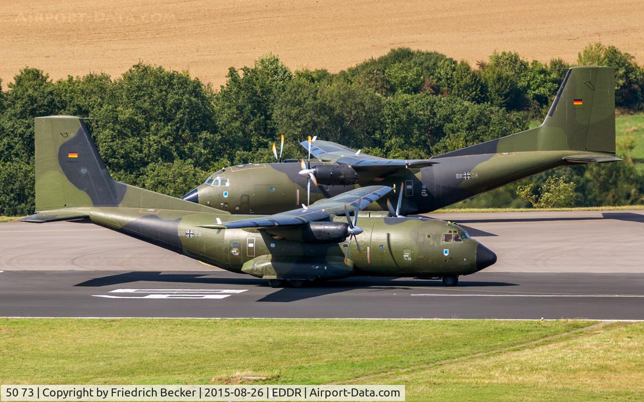 50 73, Transall C-160D C/N D110, line up for departure via RW09