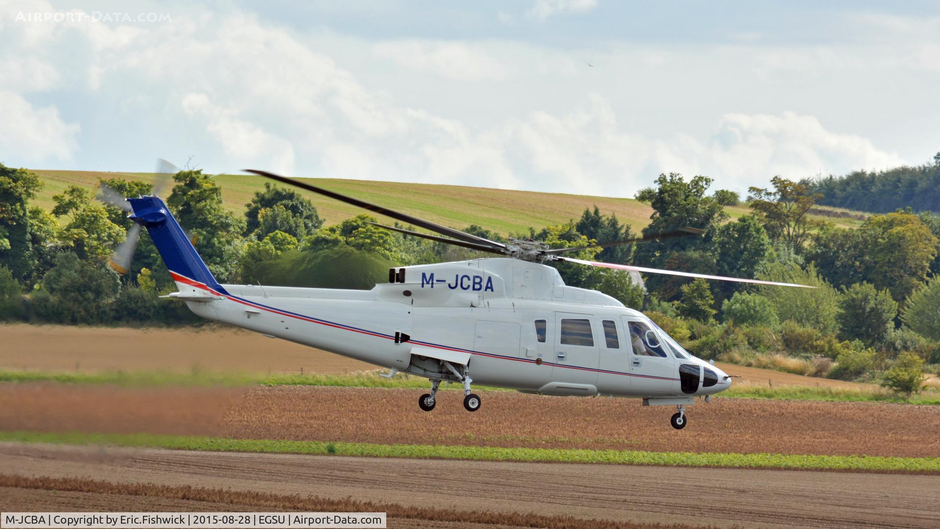 M-JCBA, 2011 Sikorsky S-76C C/N 760807, 42. M-JCBA departing The Imperial War Museum, Duxford, Cambridgeshire.
