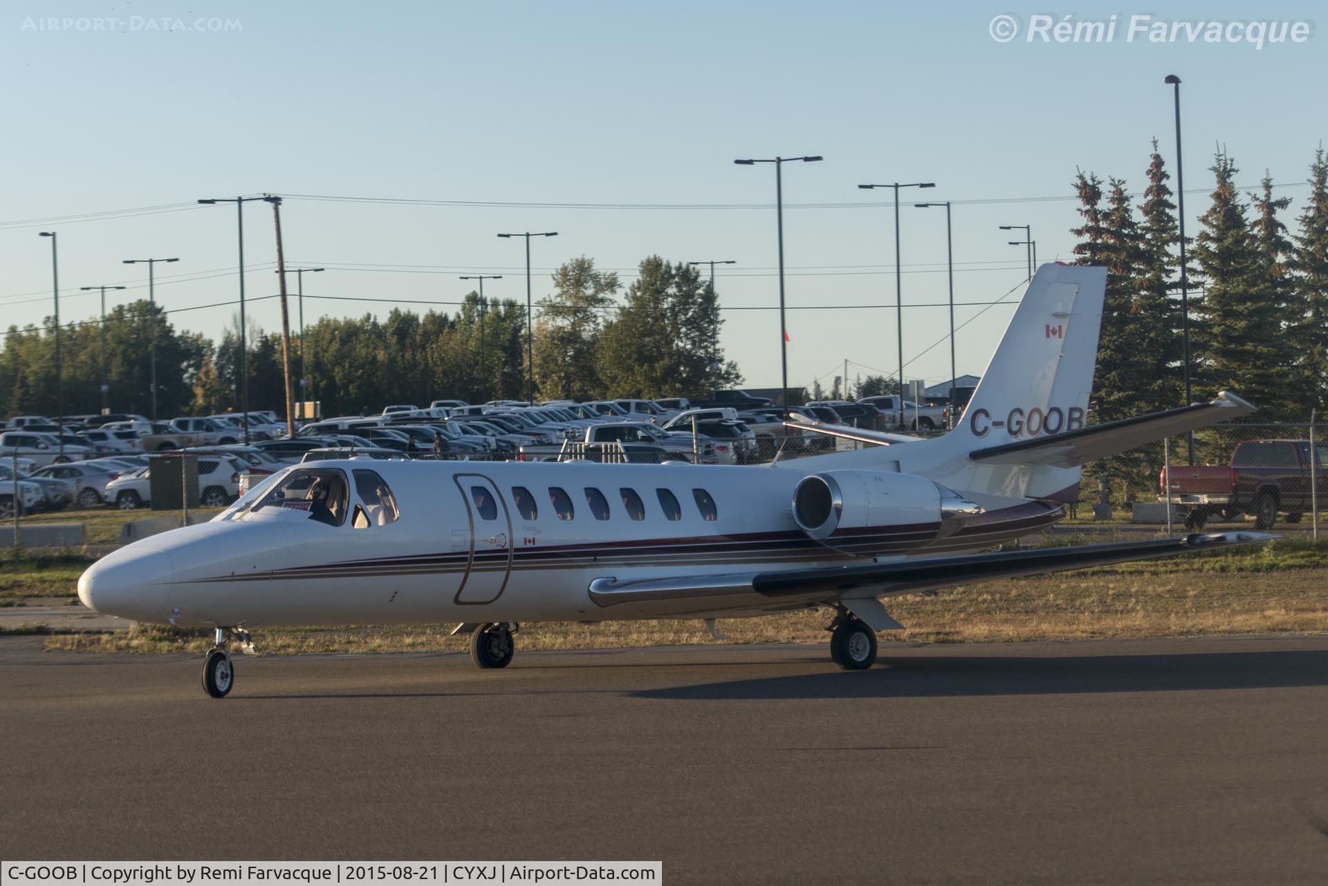 C-GOOB, 1998 Cessna 560 Citation Ultra C/N 560-0454, Apologies for low quality of image, taken through scratched window of another craft.
