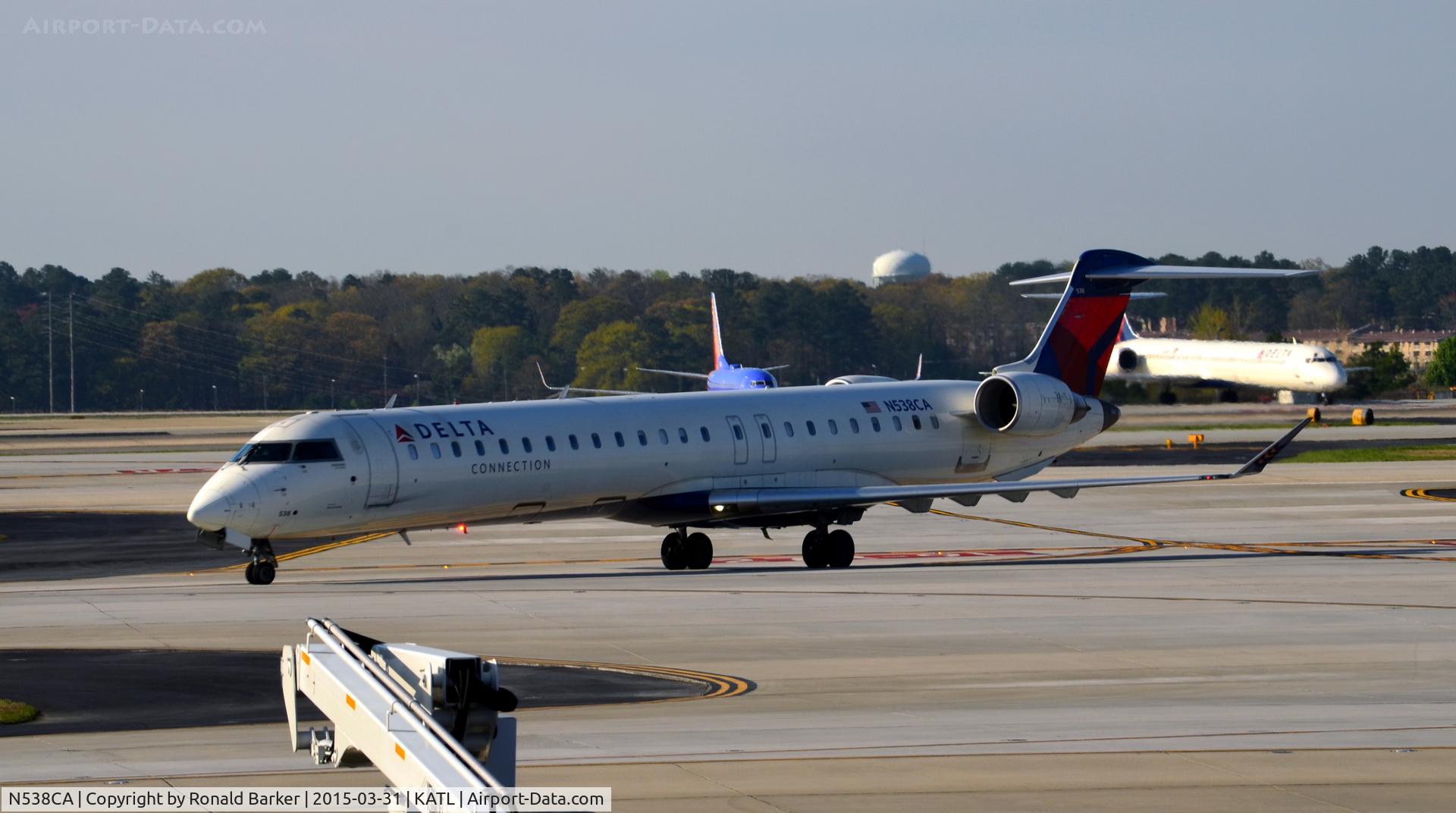 N538CA, 2008 Bombardier CRJ-900ER (CL-600-2D24) C/N 15157, Taxi Atlanta