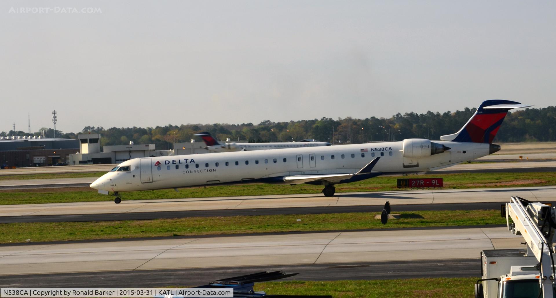 N538CA, 2008 Bombardier CRJ-900ER (CL-600-2D24) C/N 15157, Taxi Atlanta