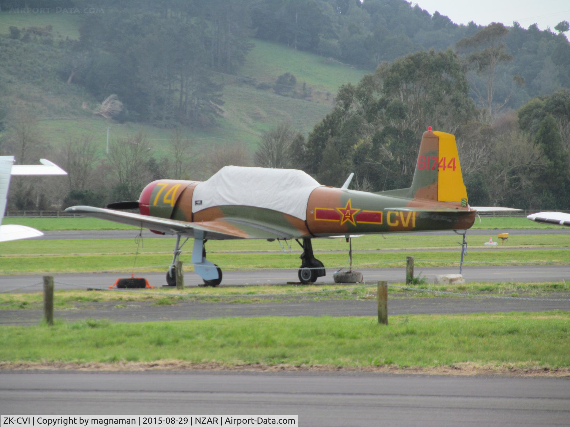ZK-CVI, Nanchang CJ-6 C/N 3632001, at Ardmore I guess for maintenance from its north shore base