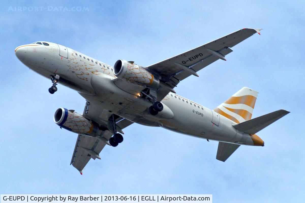 G-EUPD, 1999 Airbus A319-131 C/N 1142, Airbus A319-131 [1142] (British Airways) Home~G 16/06/2013. On approach 27R.