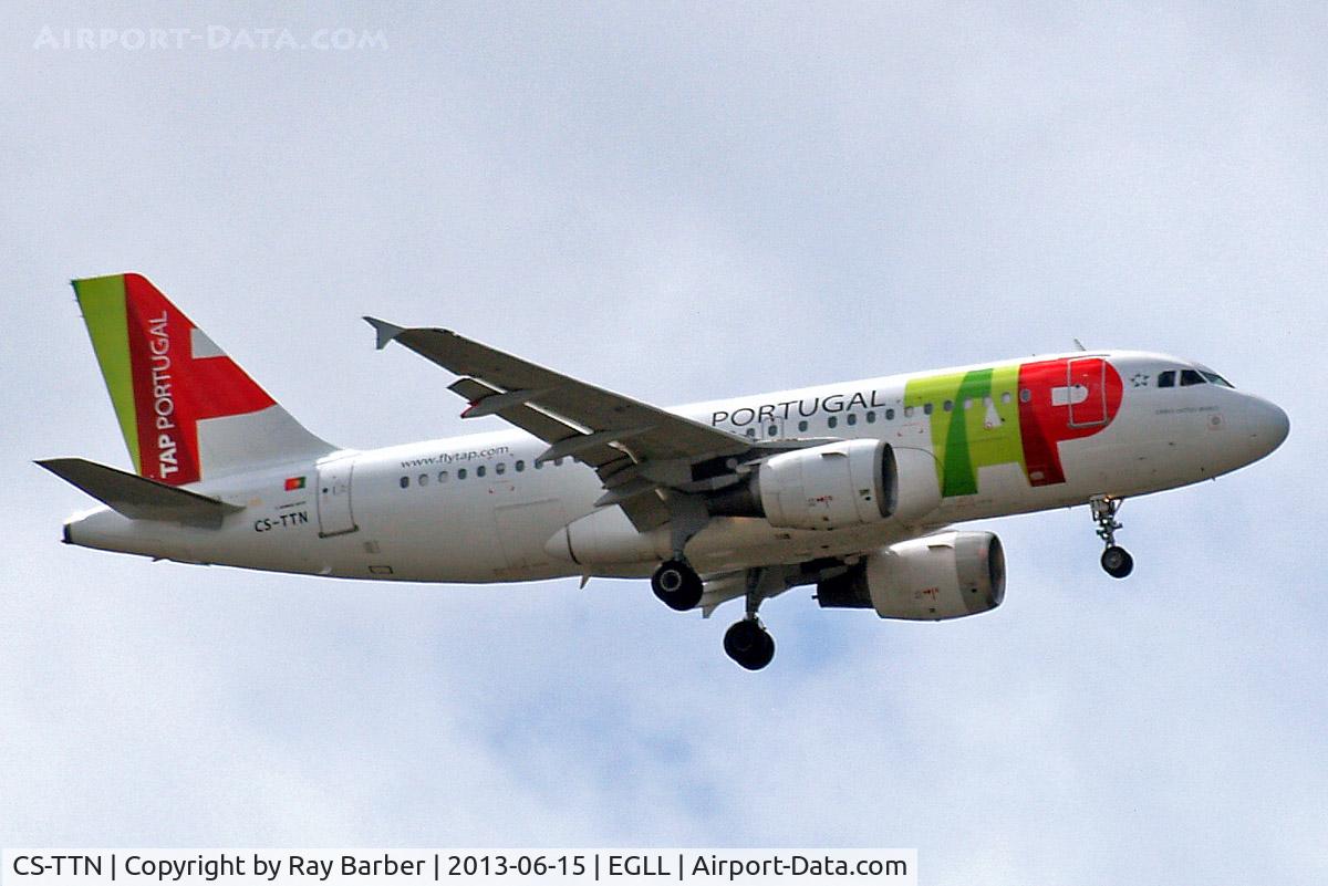 CS-TTN, 1999 Airbus A319-111 C/N 1120, Airbus A319-111 [1120] (TAP Portugal) Home~G 15/06/2013. On approach 27L.