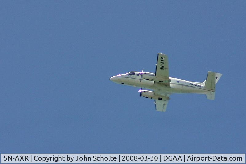 5N-AXR, Embraer EMB-110P1A Bandeirante C/N 110459, Photo taken shortly after take off from Kotoka International Airport - Ghana