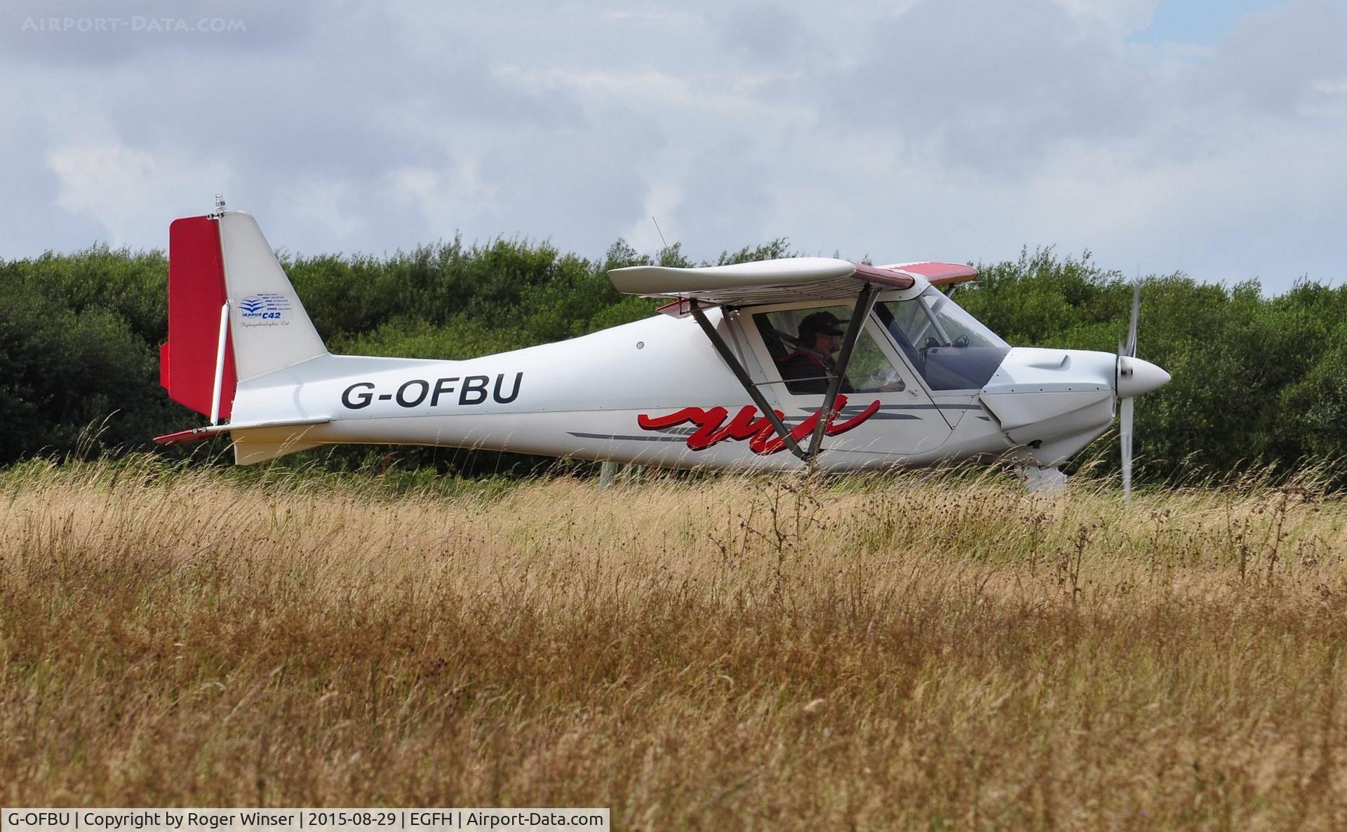 G-OFBU, 2001 Comco Ikarus C42 FB UK C/N PFA 322-13653, Visiting Ikarus operated by the Old Sarum C42 Group.