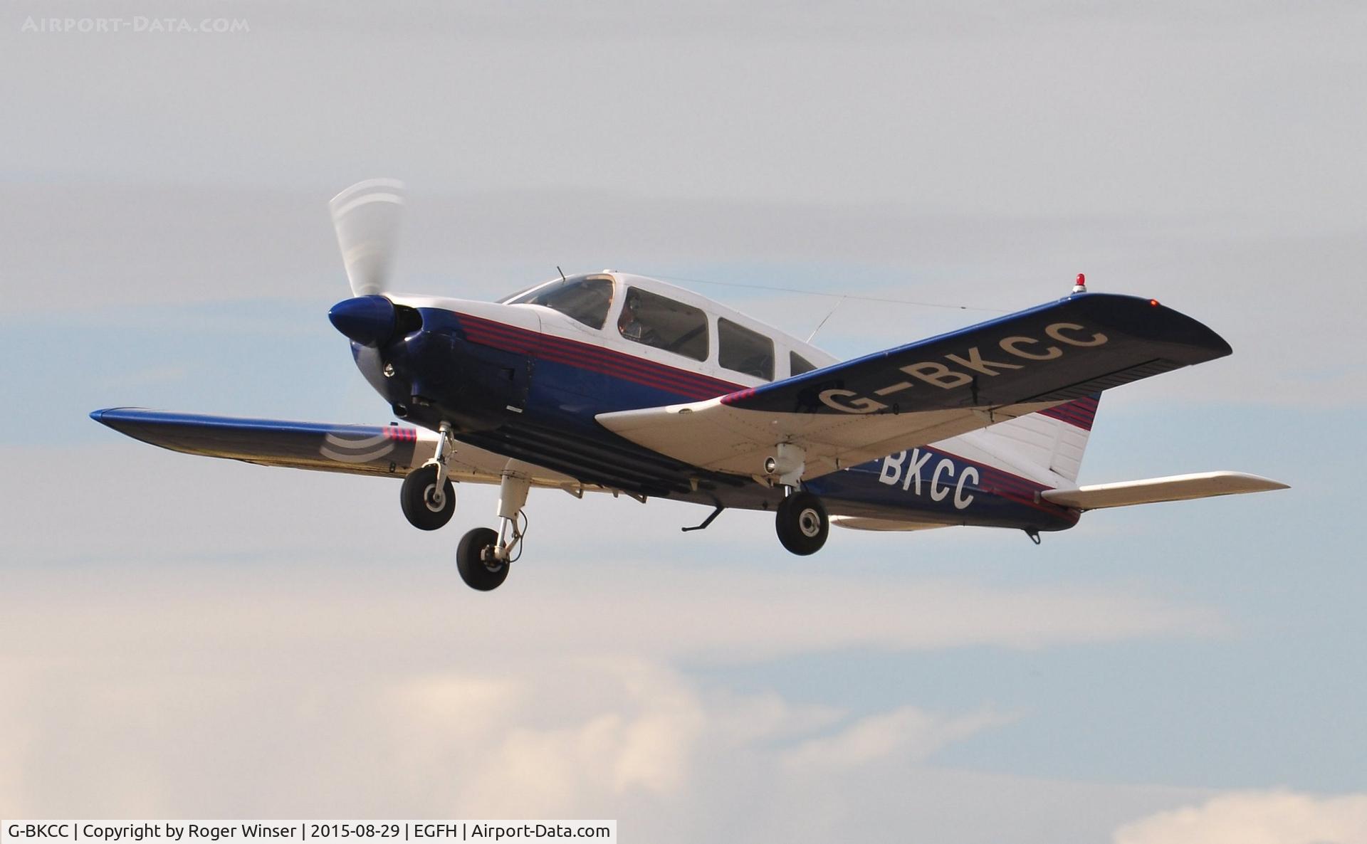 G-BKCC, 1974 Piper PA-28-180 Cherokee Archer C/N 28-7405099, Visiting Cherokee Archer operated by DR Flying Club departing Runway 22.
