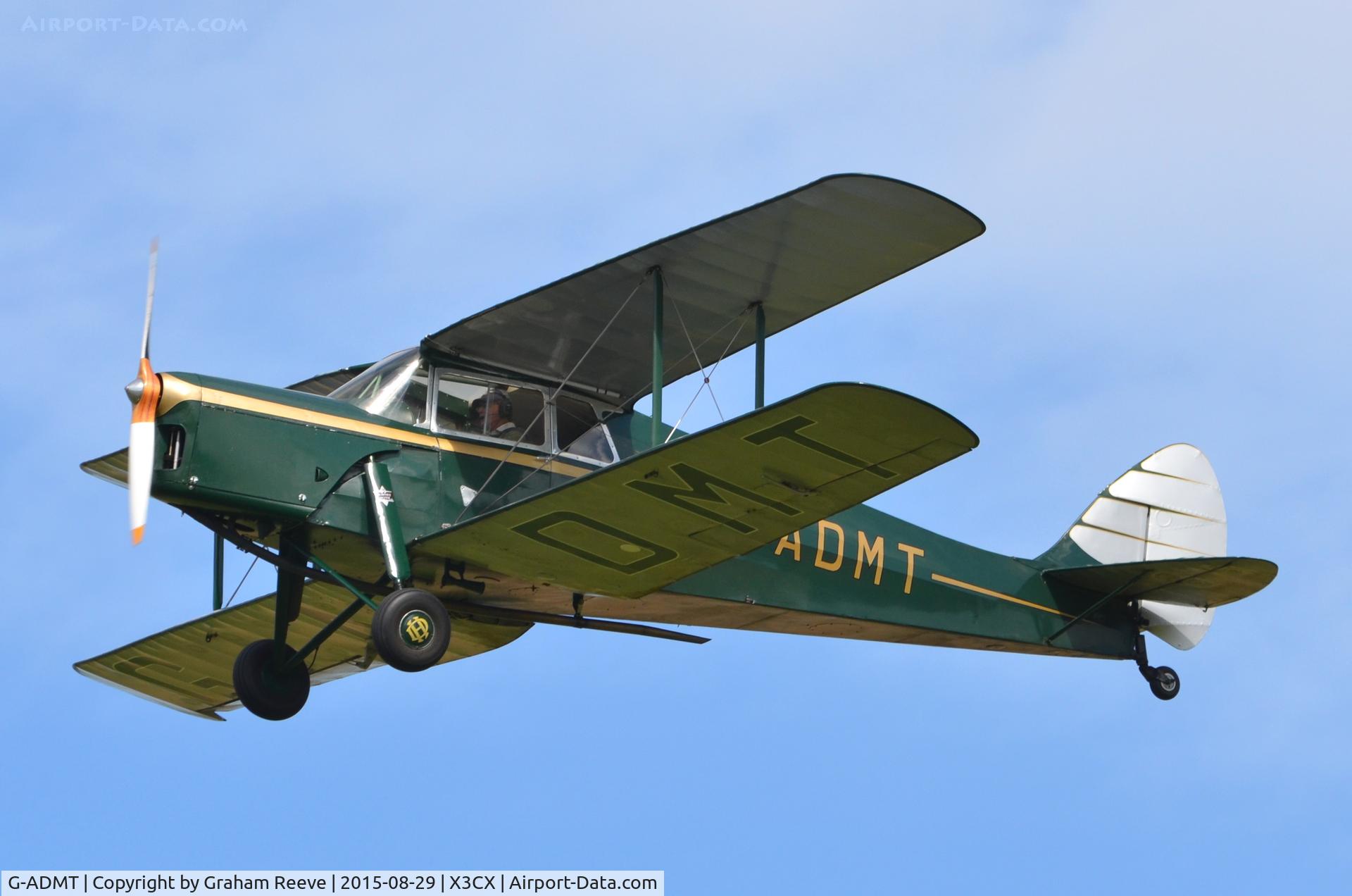 G-ADMT, 1936 De Havilland DH.87B Hornet Moth C/N 8093, Departing from Northrepps.