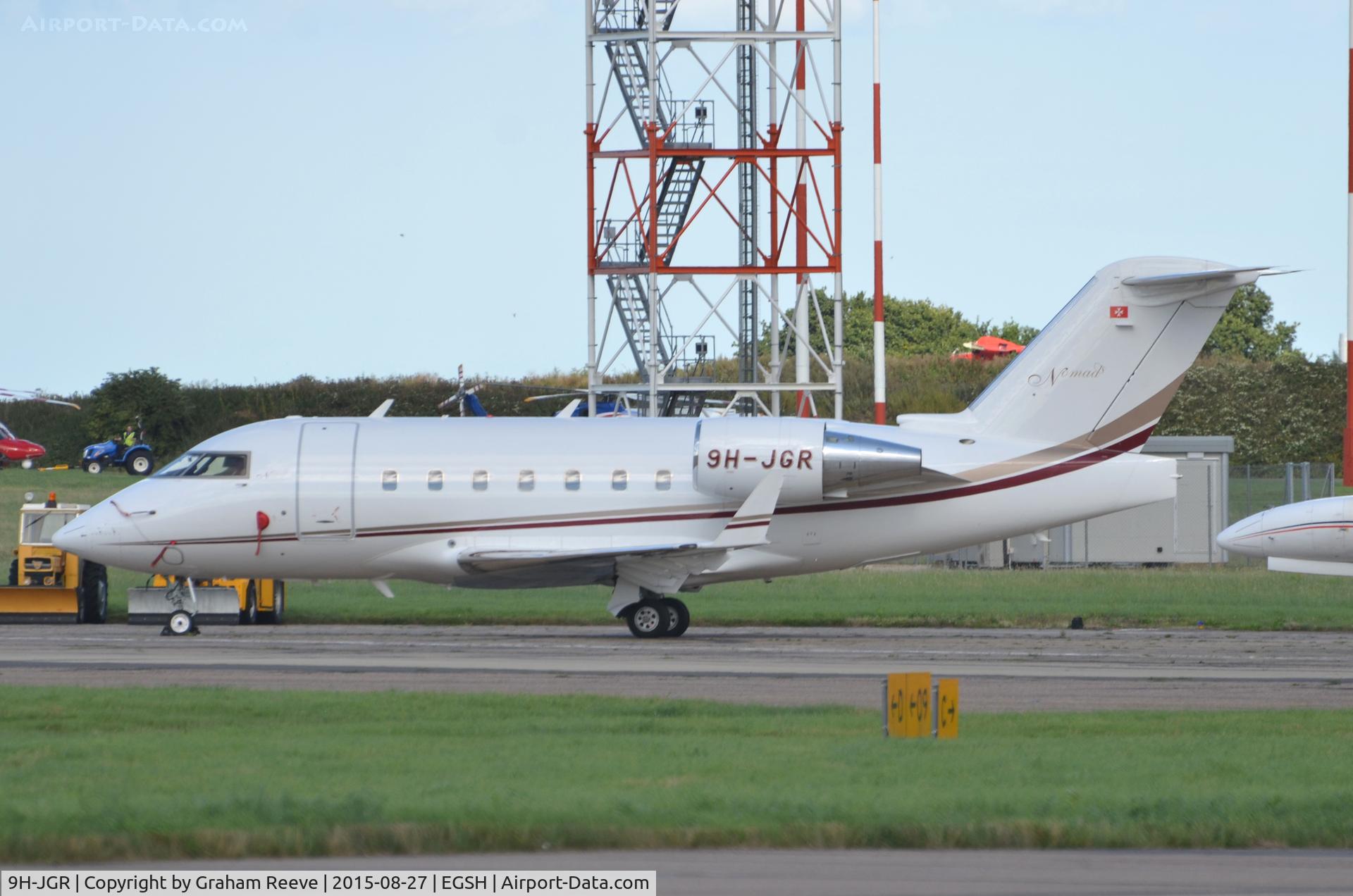 9H-JGR, 2005 Bombardier Challenger 604 (CL-600-2B16) C/N 5624, Parked at Norwich.