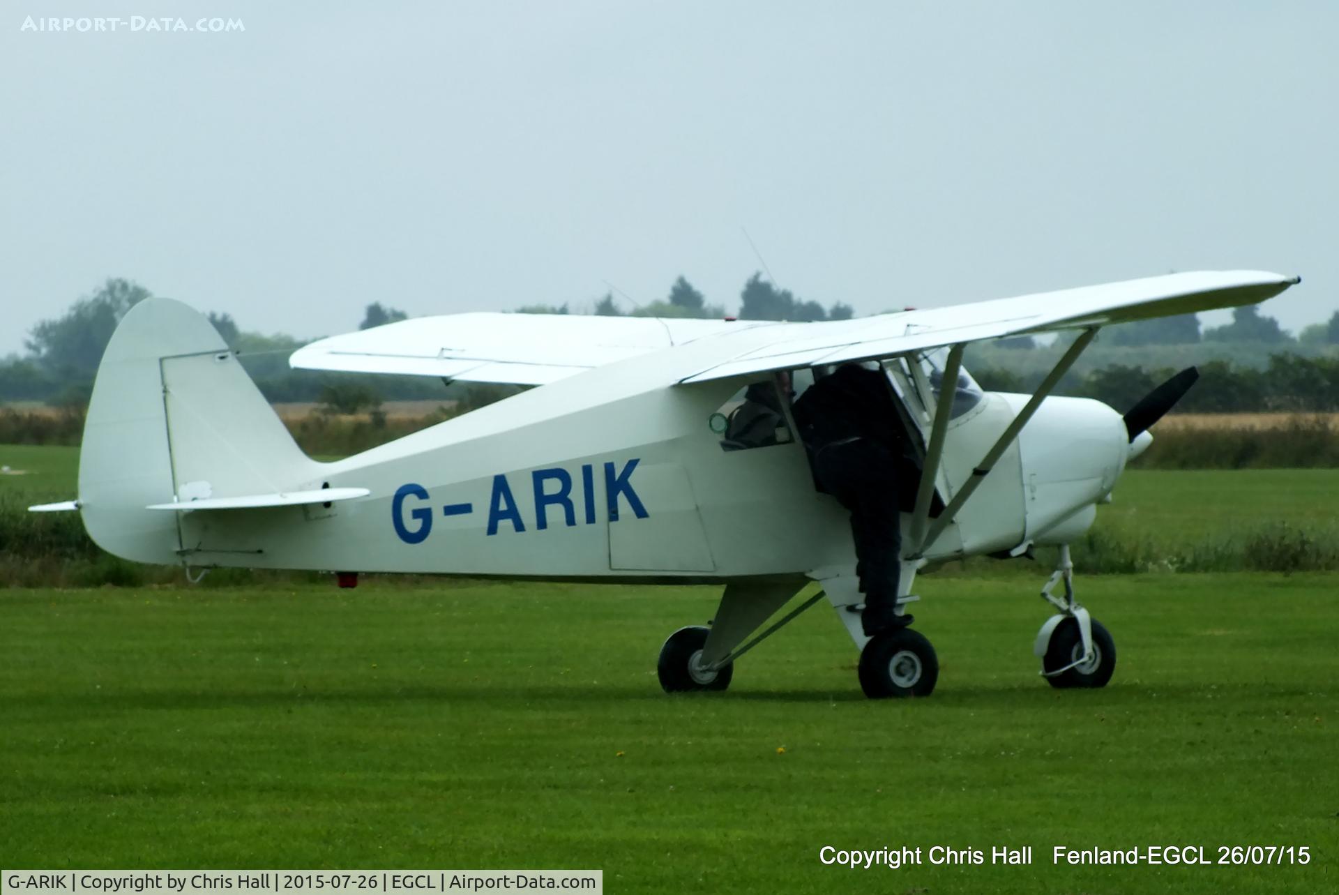 G-ARIK, 1960 Piper PA-22-150 Tri-Pacer C/N 22-7570, at Fenland airfield
