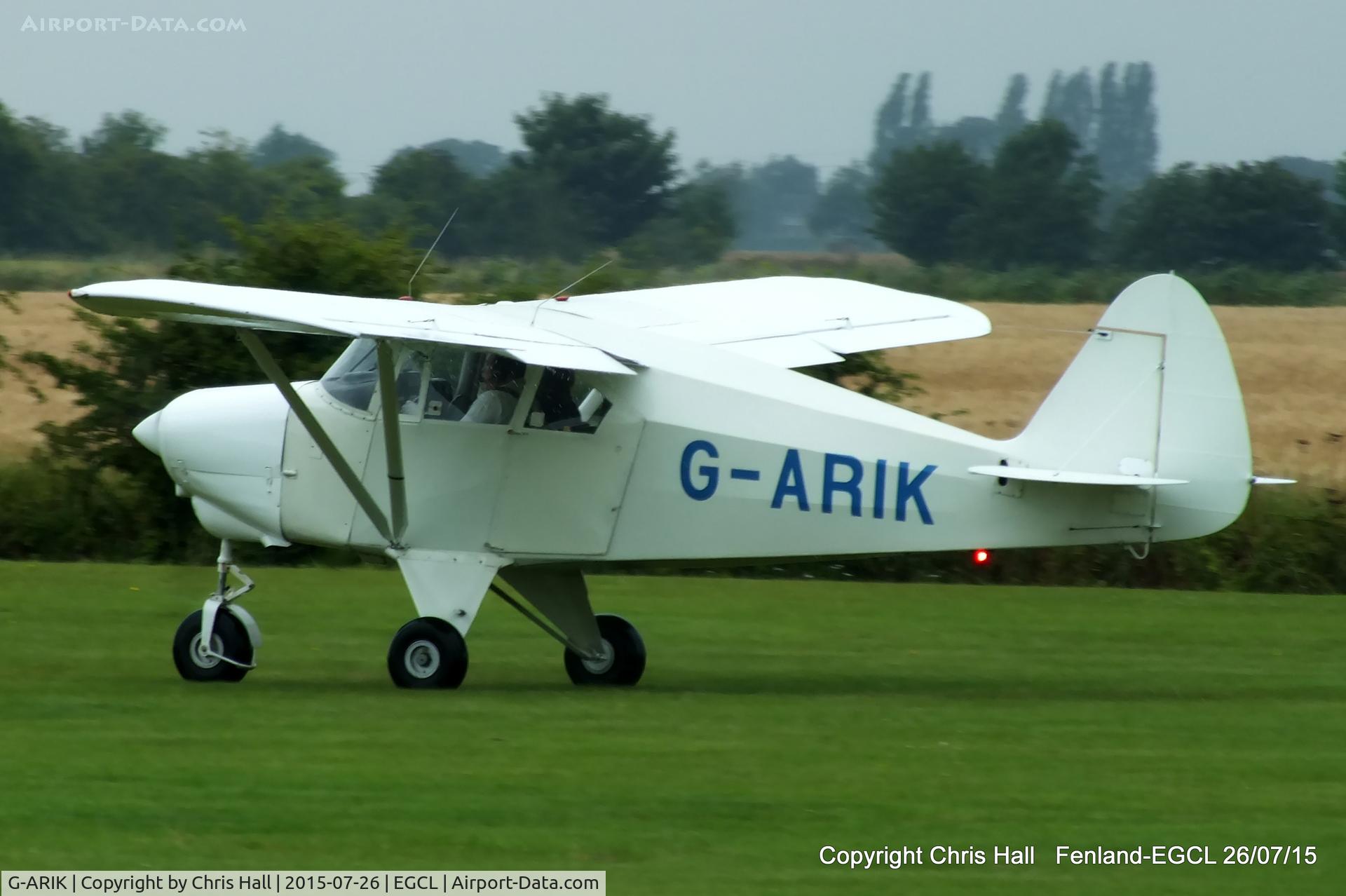 G-ARIK, 1960 Piper PA-22-150 Tri-Pacer C/N 22-7570, at Fenland airfield