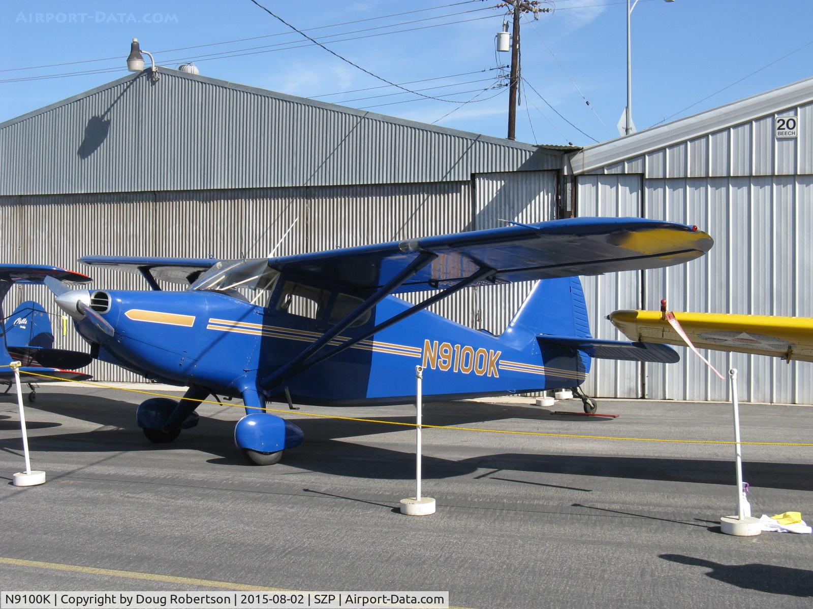 N9100K, 1947 Stinson 108-1 Voyager C/N 108-2100, 1941 Stinson 108-1 VOYAGER, Franklin 6A4-150-B3 150 Hp, at SZP's 85th Anniversary Celebration display