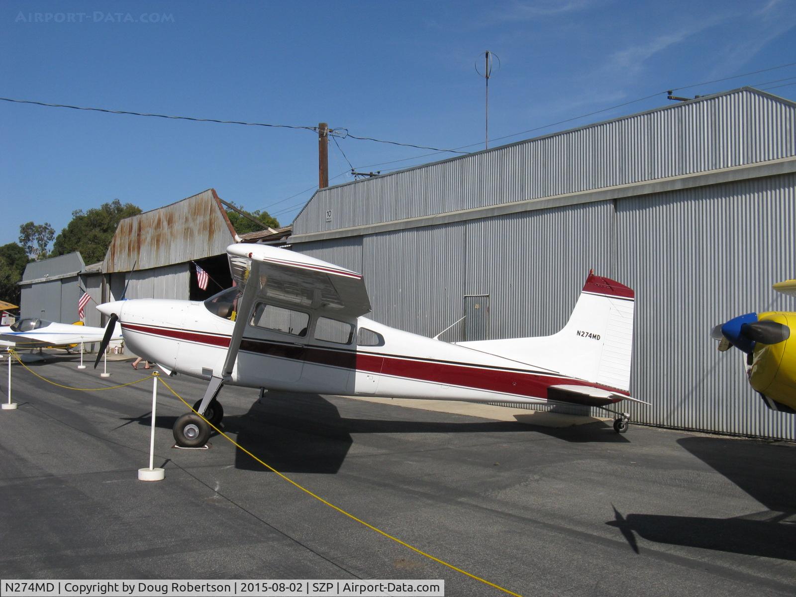N274MD, 1975 Cessna 180J Skywagon C/N 18052591, 1975 Cessna 180J SKYWAGON, Continental O-470-S 230 Hp, at SZP's 85th Anniversary celebration display