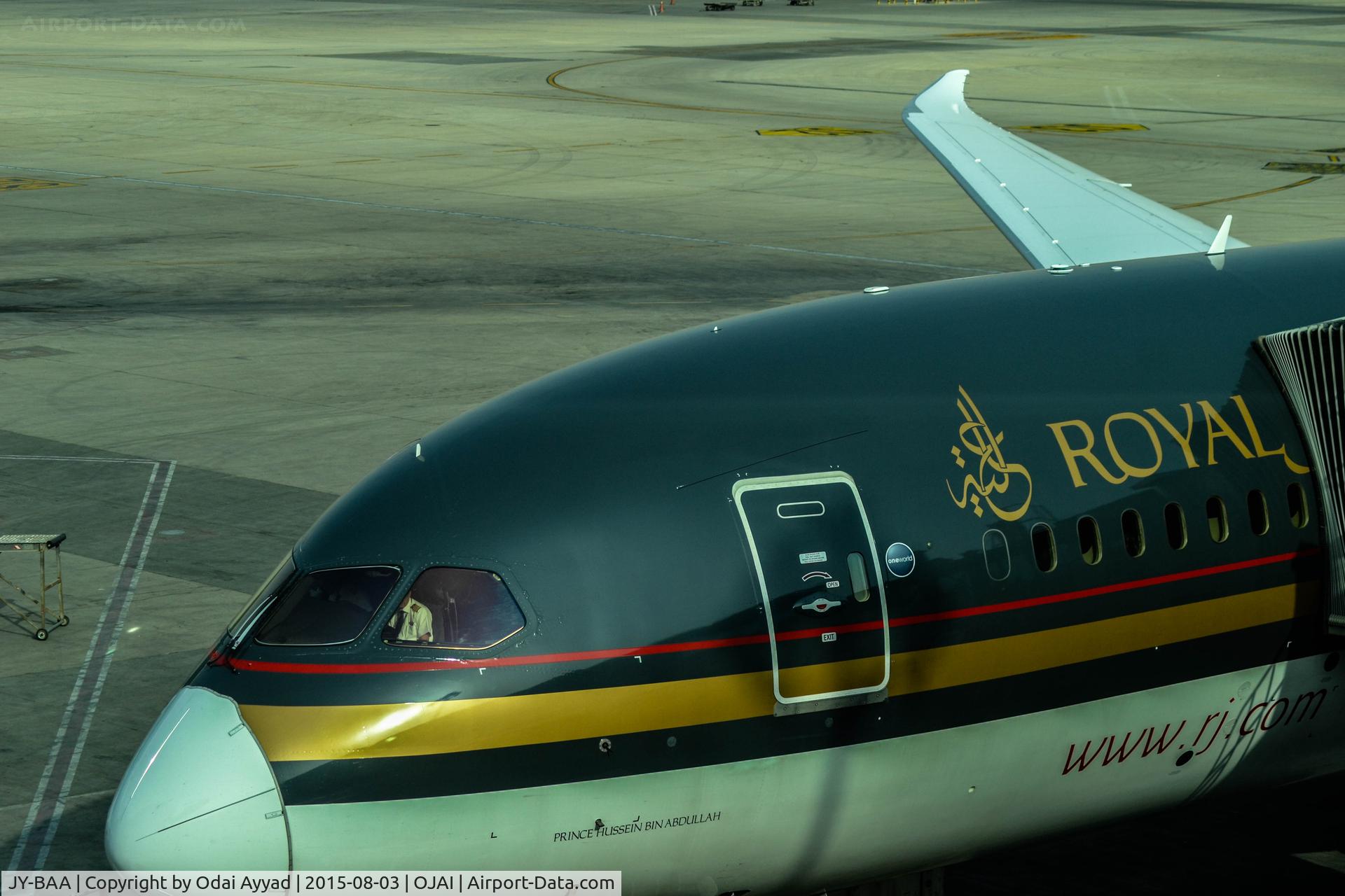 JY-BAA, 2014 Boeing 787-8 Dreamliner C/N 37983, Royal Jordanian B788 at the gate in OJAI ready to push from amman to Istanbul