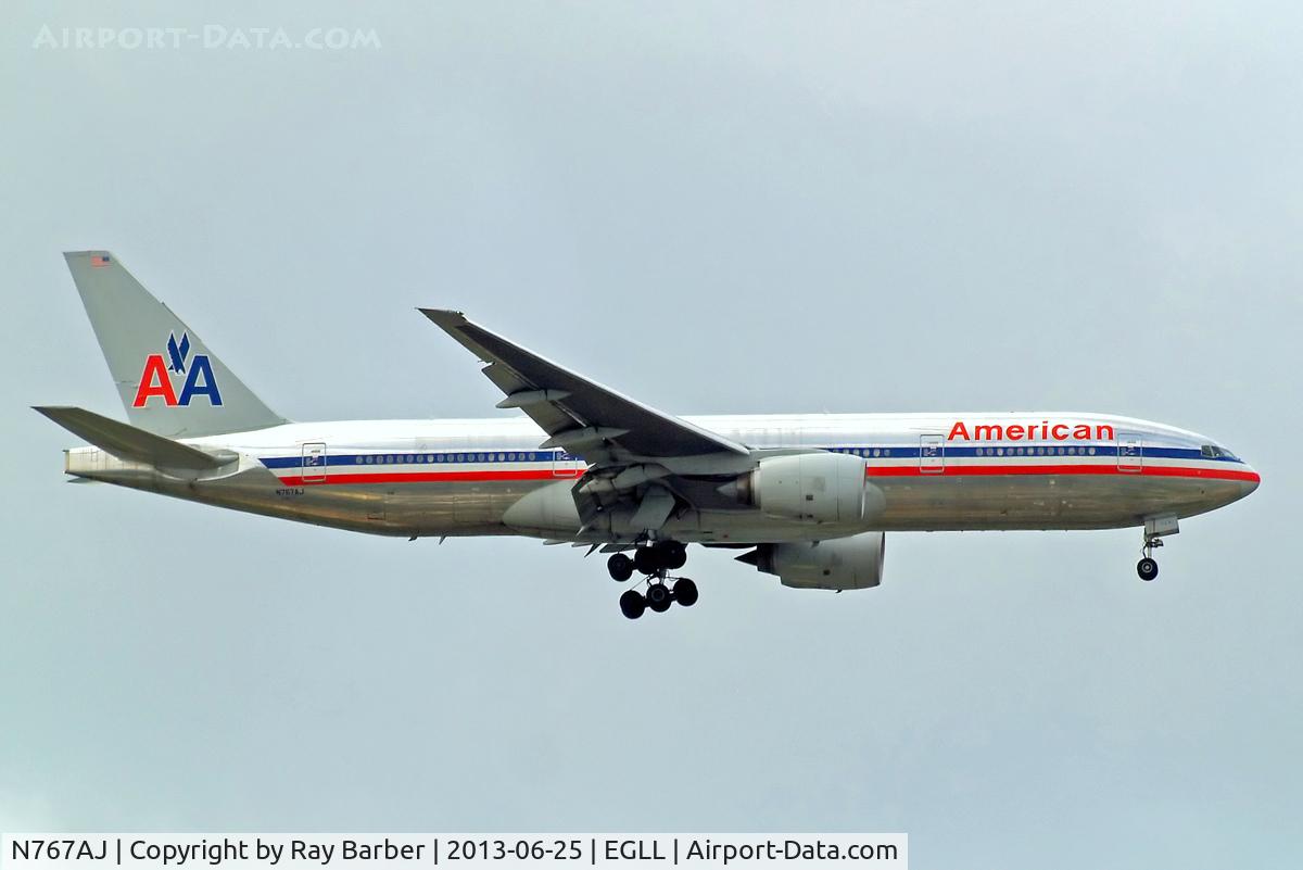 N767AJ, 2006 Boeing 777-223 C/N 33539, Boeing 777-223ER [33539] (American Airlines) Home~G 25/06/2013. On approach 27L Old scheme.