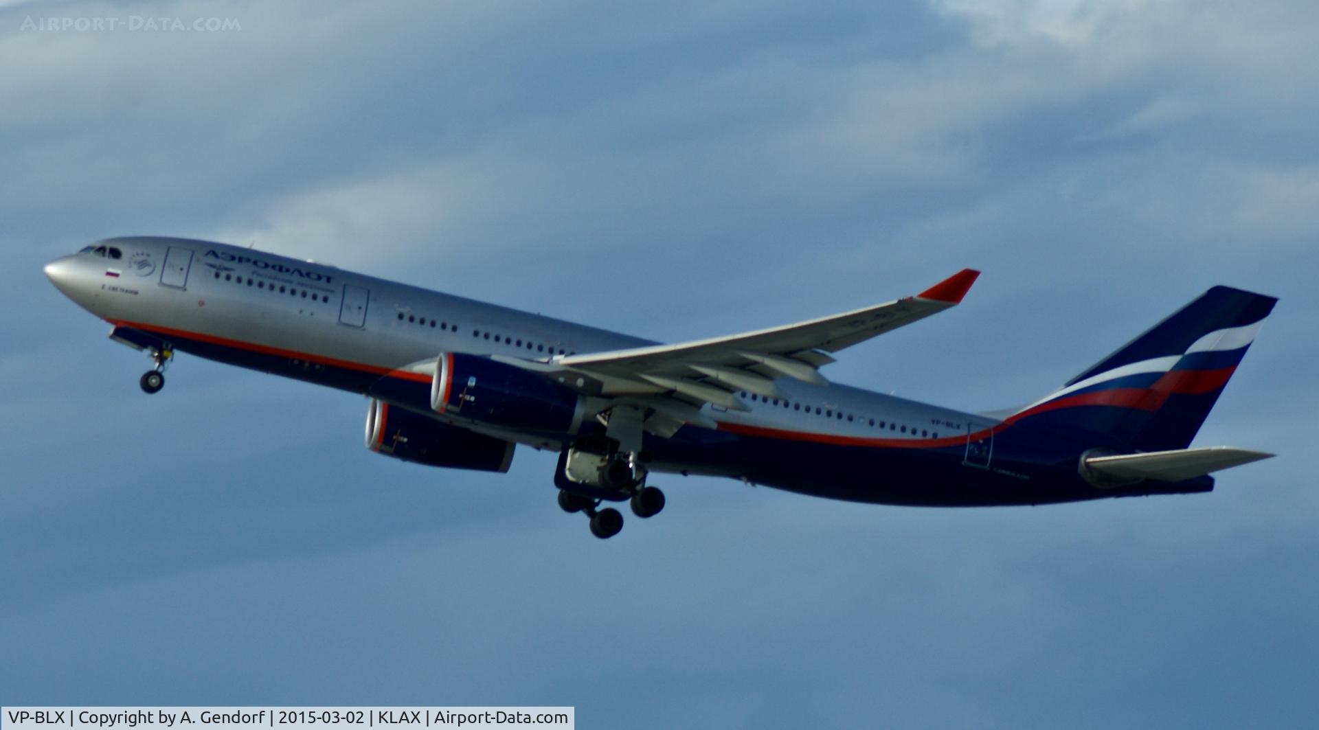 VP-BLX, 2008 Airbus A330-243 C/N 963, Aeroflot, is here climbing out at Los Angeles Int'l(KLAX), bound for Moscow Sheremetyevo(UUEE)