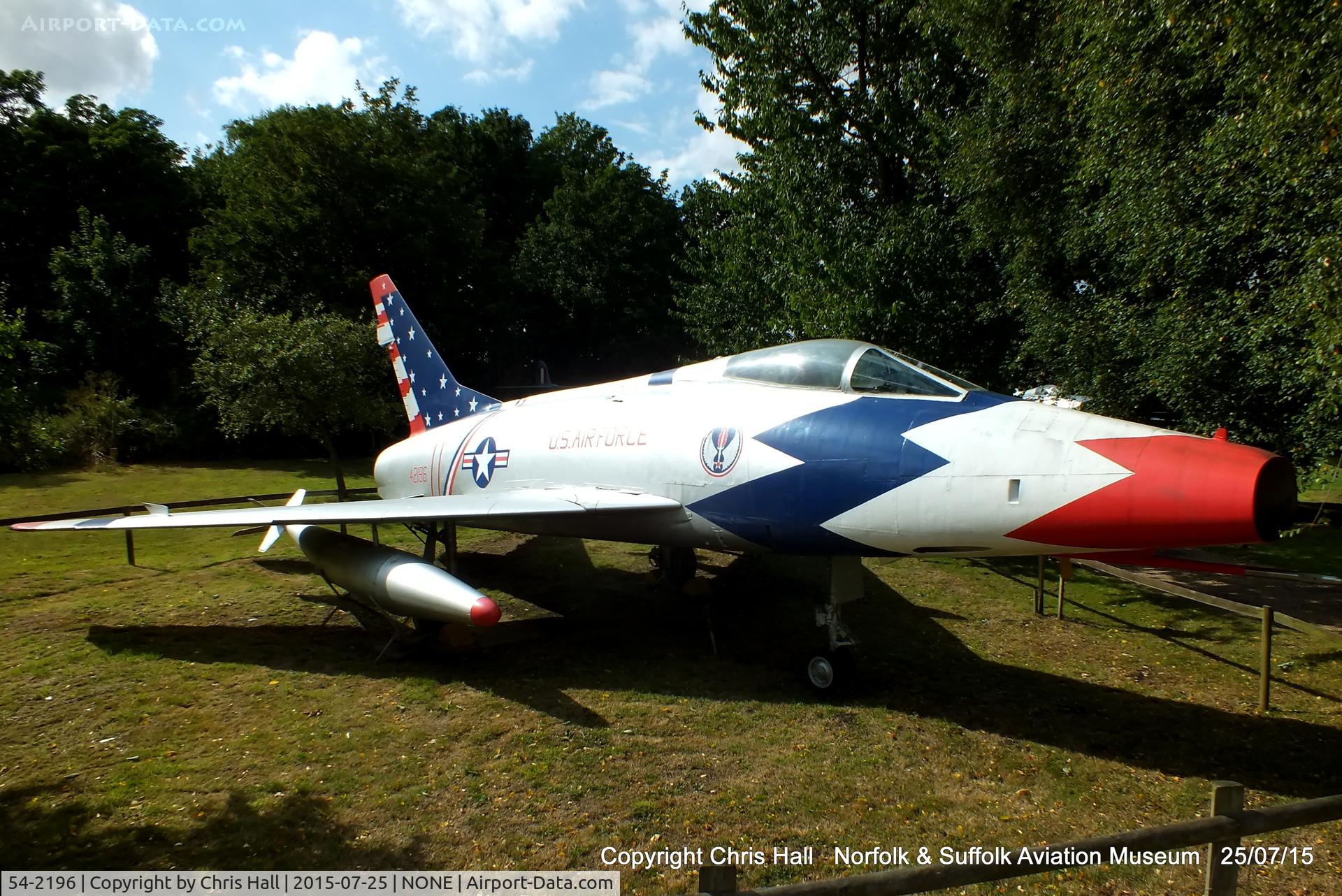 54-2196, 1956 North American F-100D Super Sabre C/N 223-76, Norfolk & Suffolk Aviation Museum